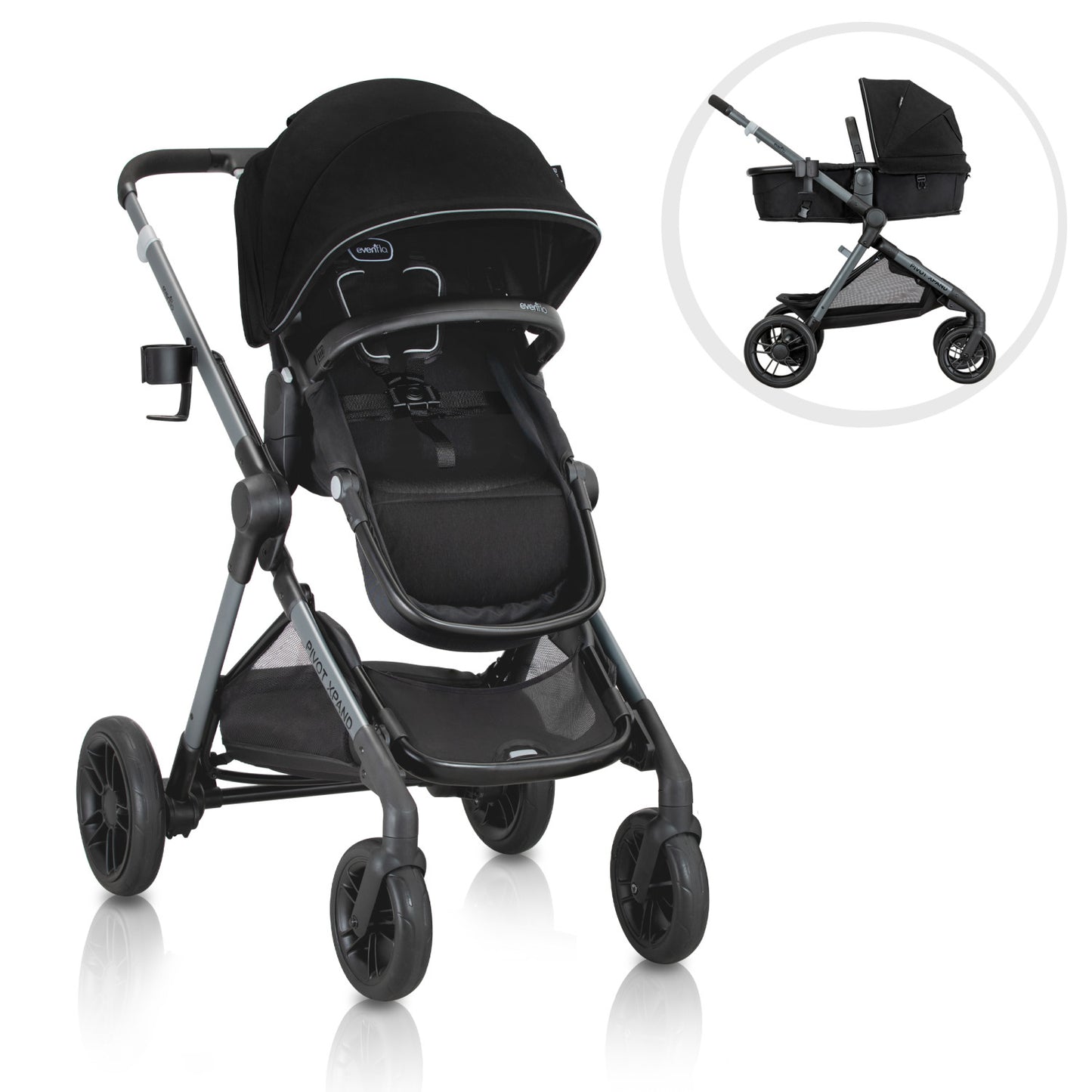 Evenflo - Pivot Xpand Modular Double Stroller - Ayrshire Black