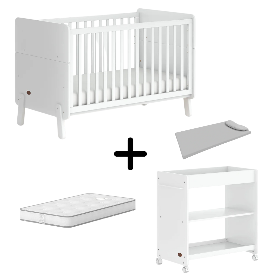 Boori - Natty Cot with Universal Changer Set Barley White