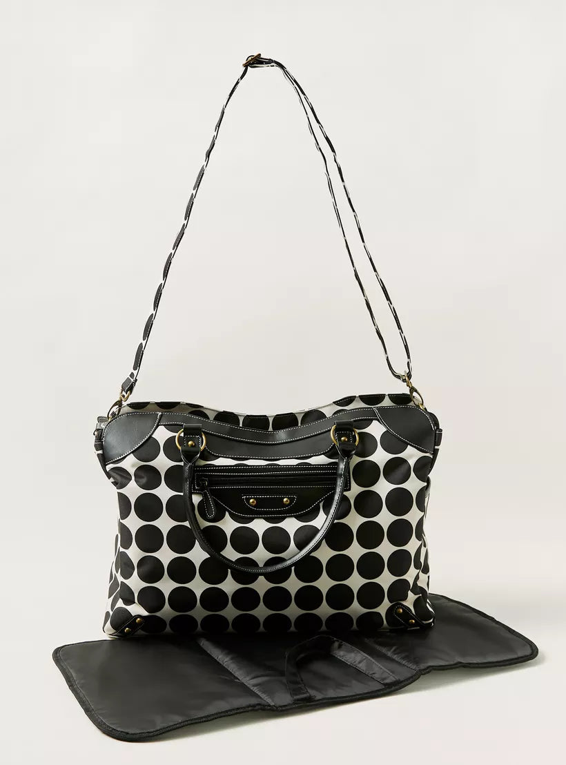 Diaper Bag Sienna - Black Polka