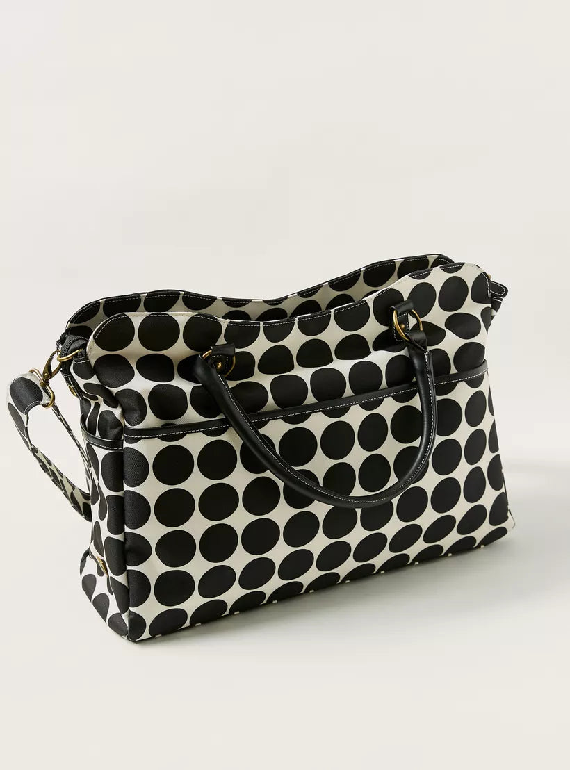 Diaper Bag Sienna - Black Polka