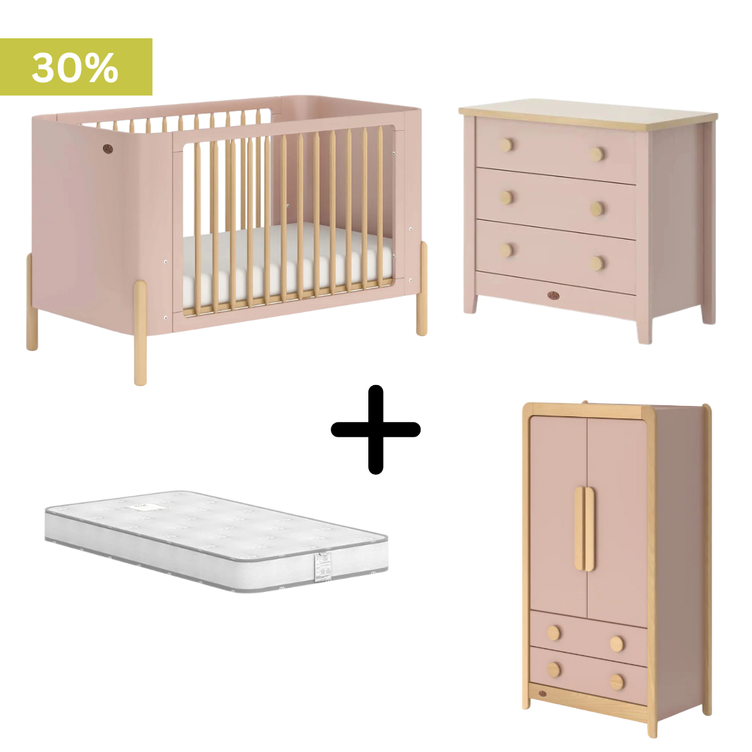Boori - Nova 4 Piece Set with Chest of Drawer, Wardrobe and Mattress