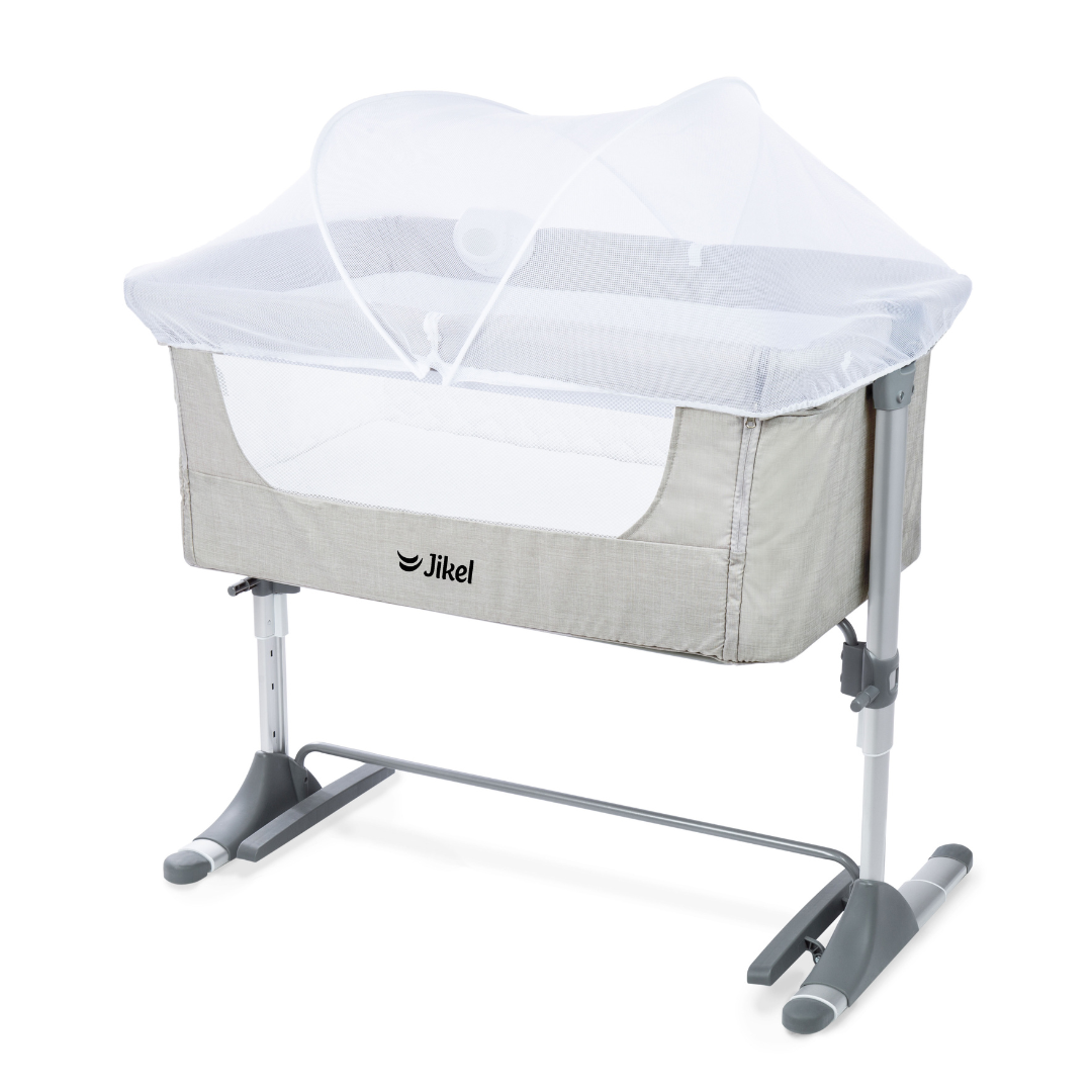 Nova Bedside Crib - Grey