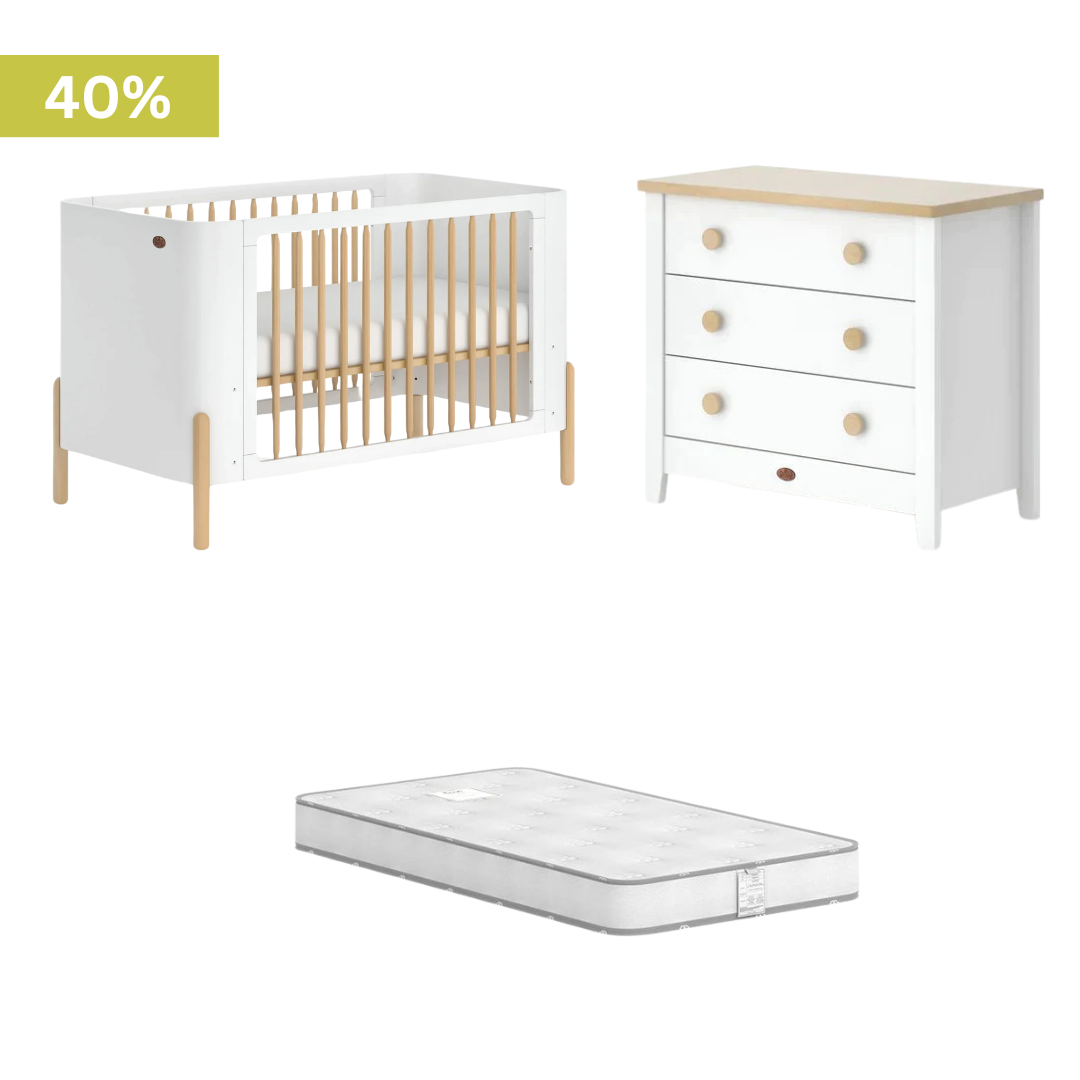 Boori - Nova 2 Piece Crib Set with 3 Chest of Drawer