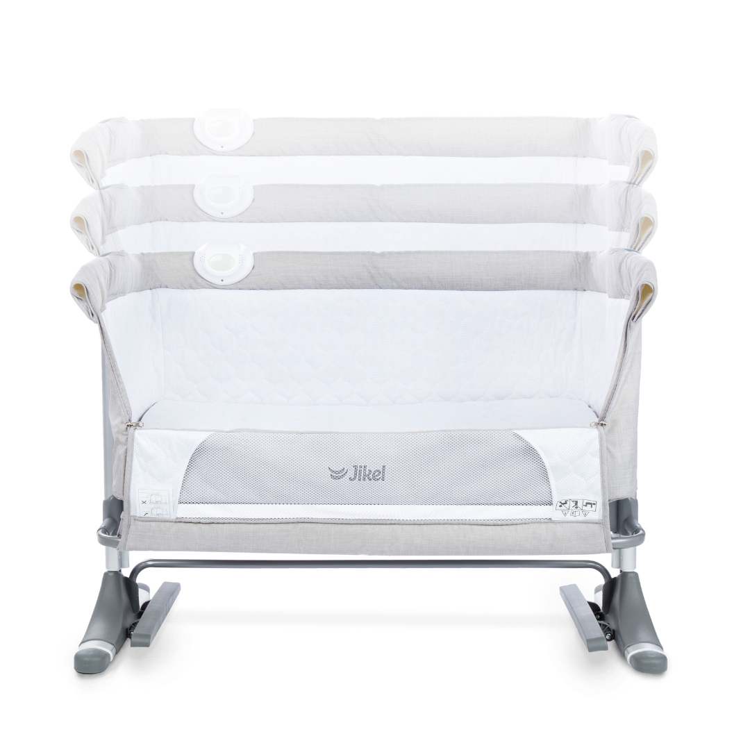 Nova Bedside Crib - Grey