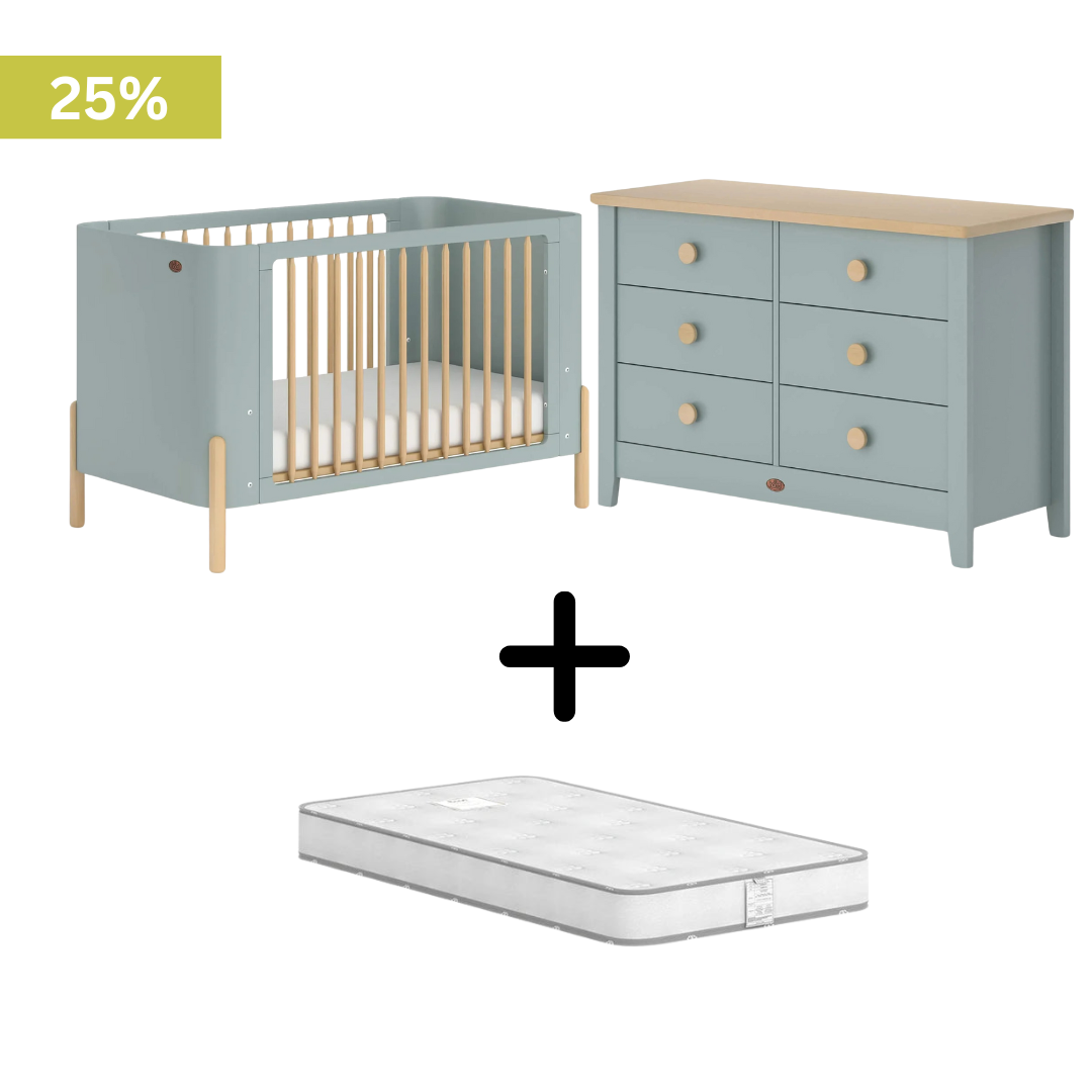 Boori - Nova 2 Piece Crib Set with 6 Chest of Drawer