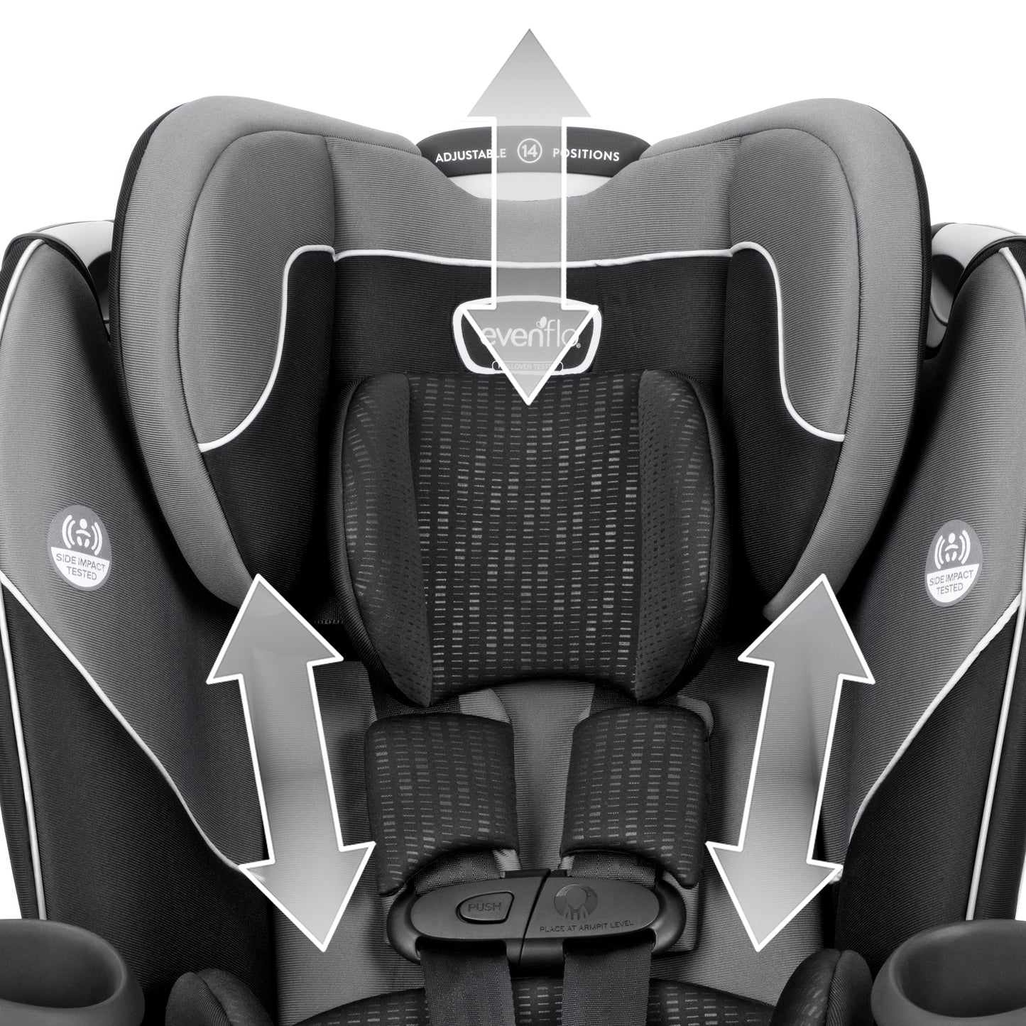 Evenflo - Revolve360 Rotational All-In-One Convertible Car Seat - Amherst Gray