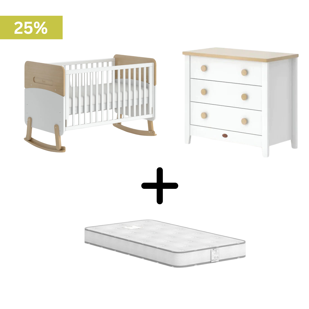 Boori - Neat 2 Piece Crib Set with 3 Chest of Drawer