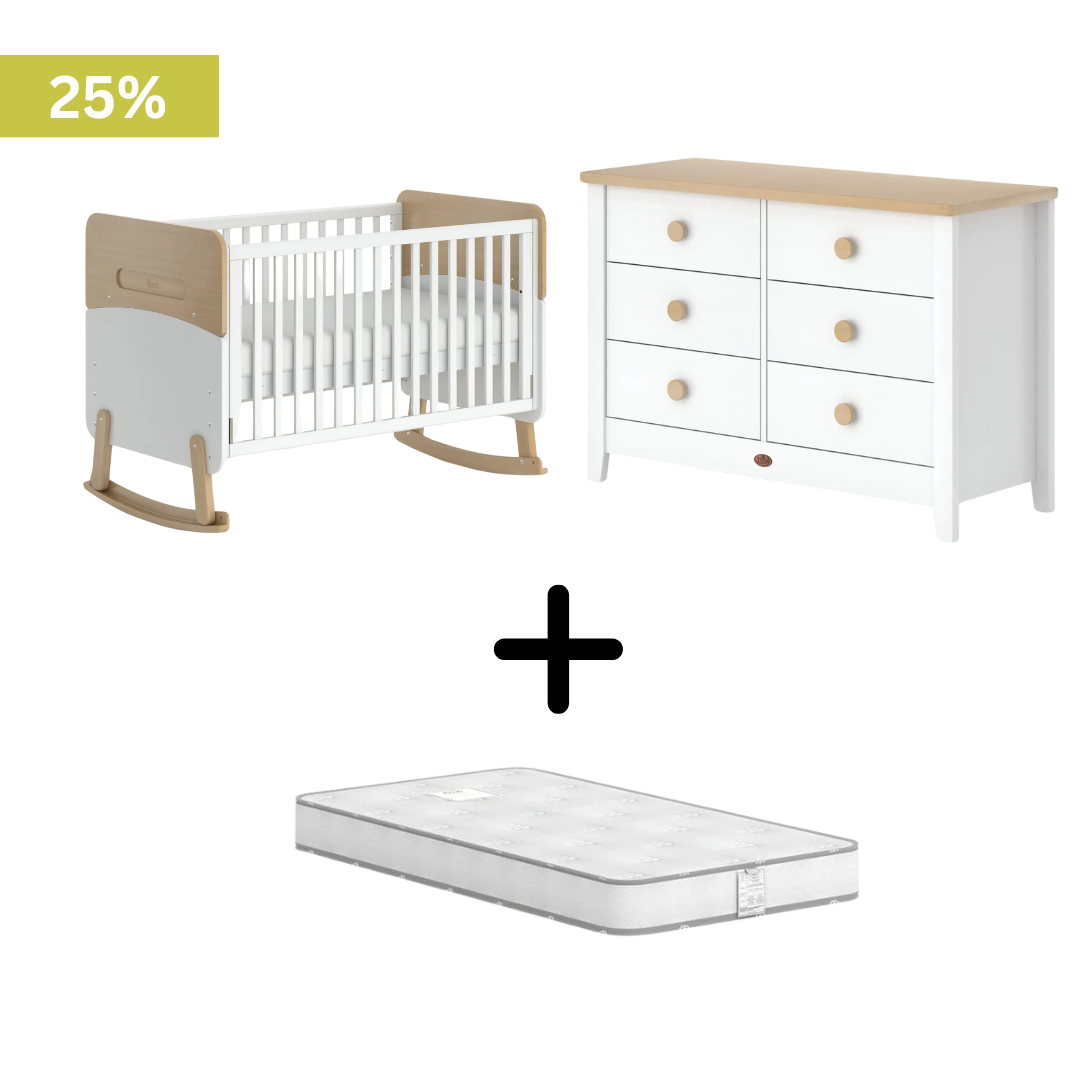 Boori - Neat 2 Piece Crib Set with 6 Chest of Drawer