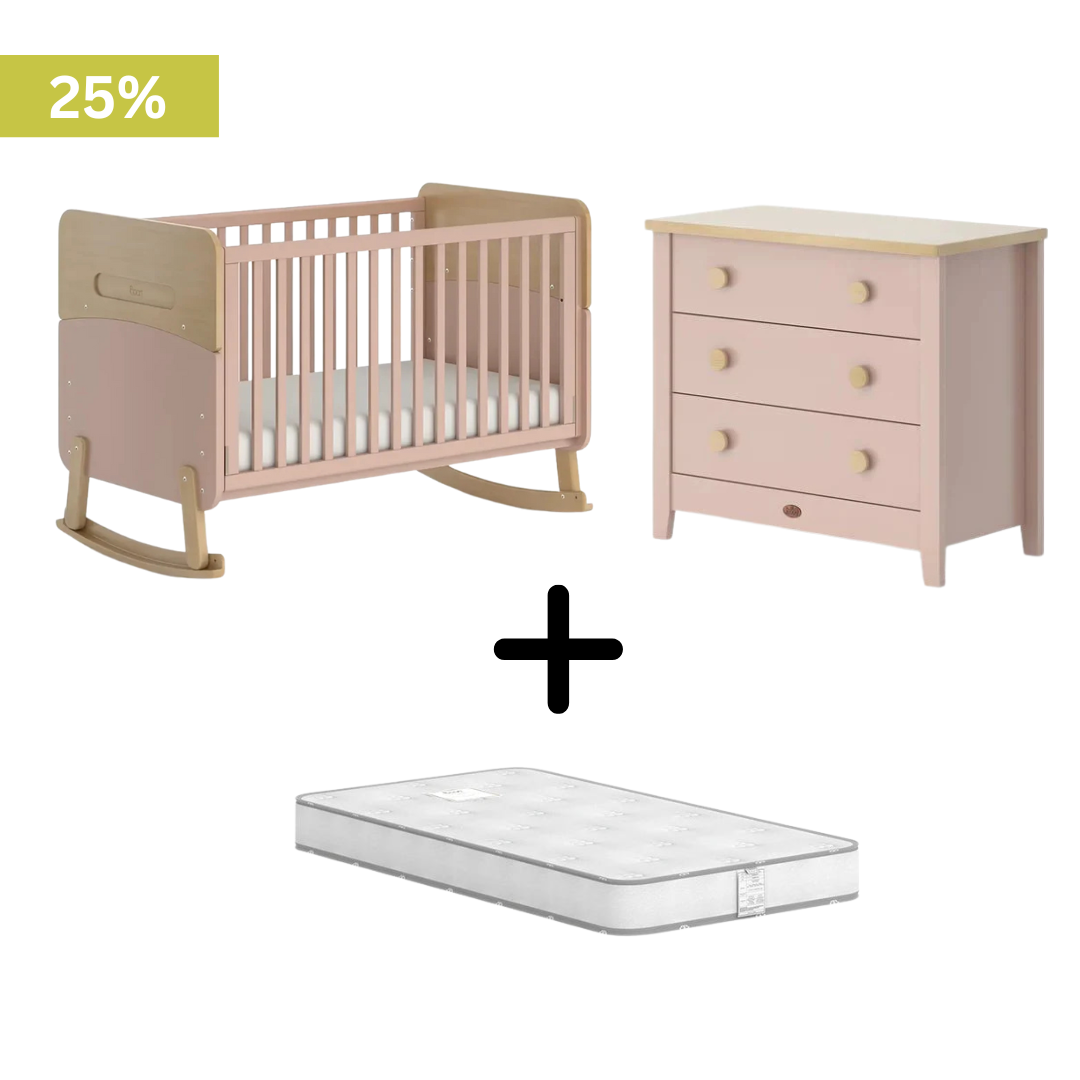 Boori - Neat 2 Piece Crib Set with 3 Chest of Drawer
