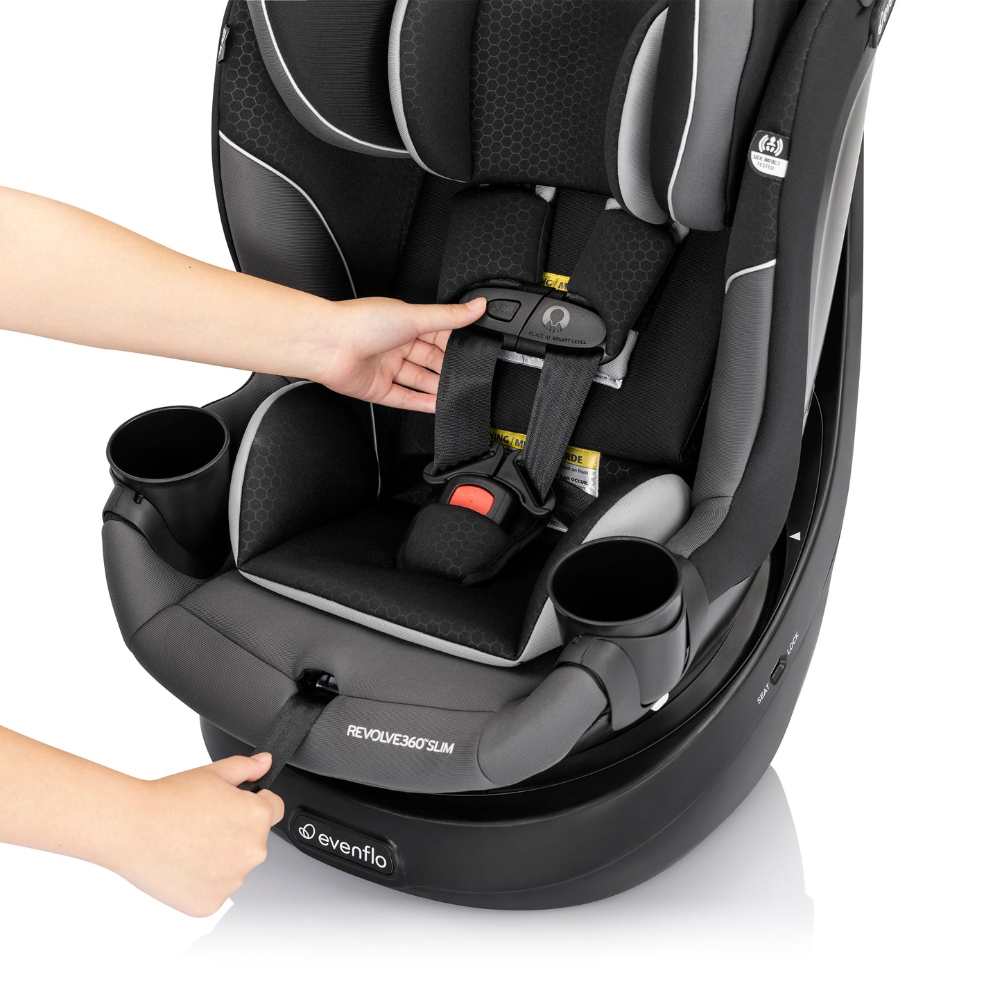 Evenflo - Revolve360 Slim 2-in-1 Rotational Car Seat - Canton Black