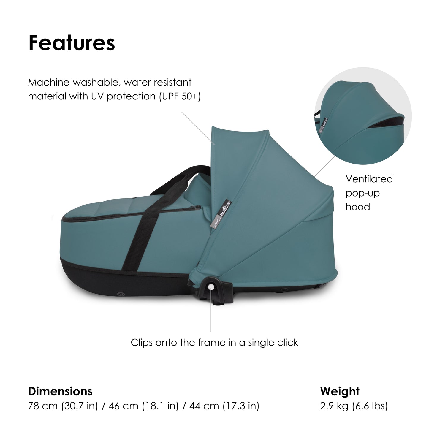 Babyzen - YOYO Bassinet Aqua