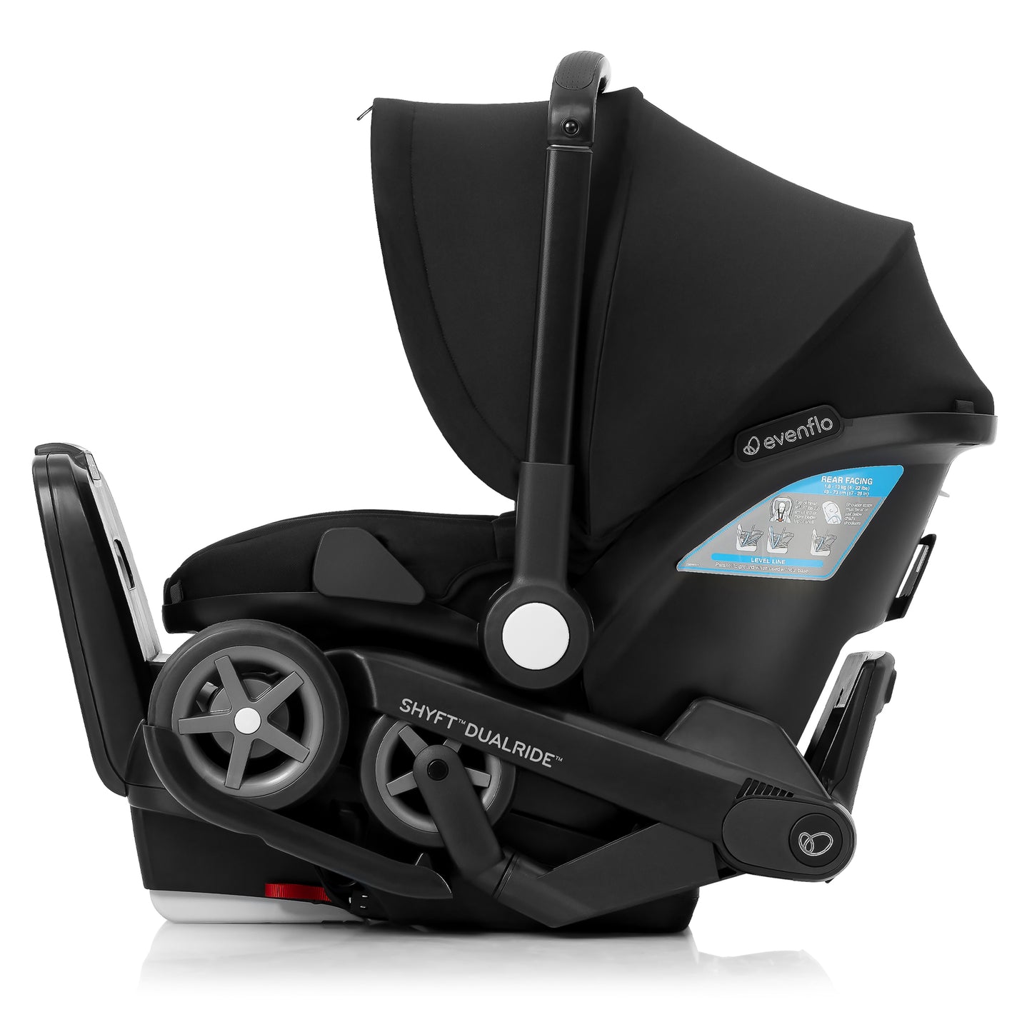 Evenflo - Shyft DualRide Infant Car Seat and Stroller Combo - Beaufort Black