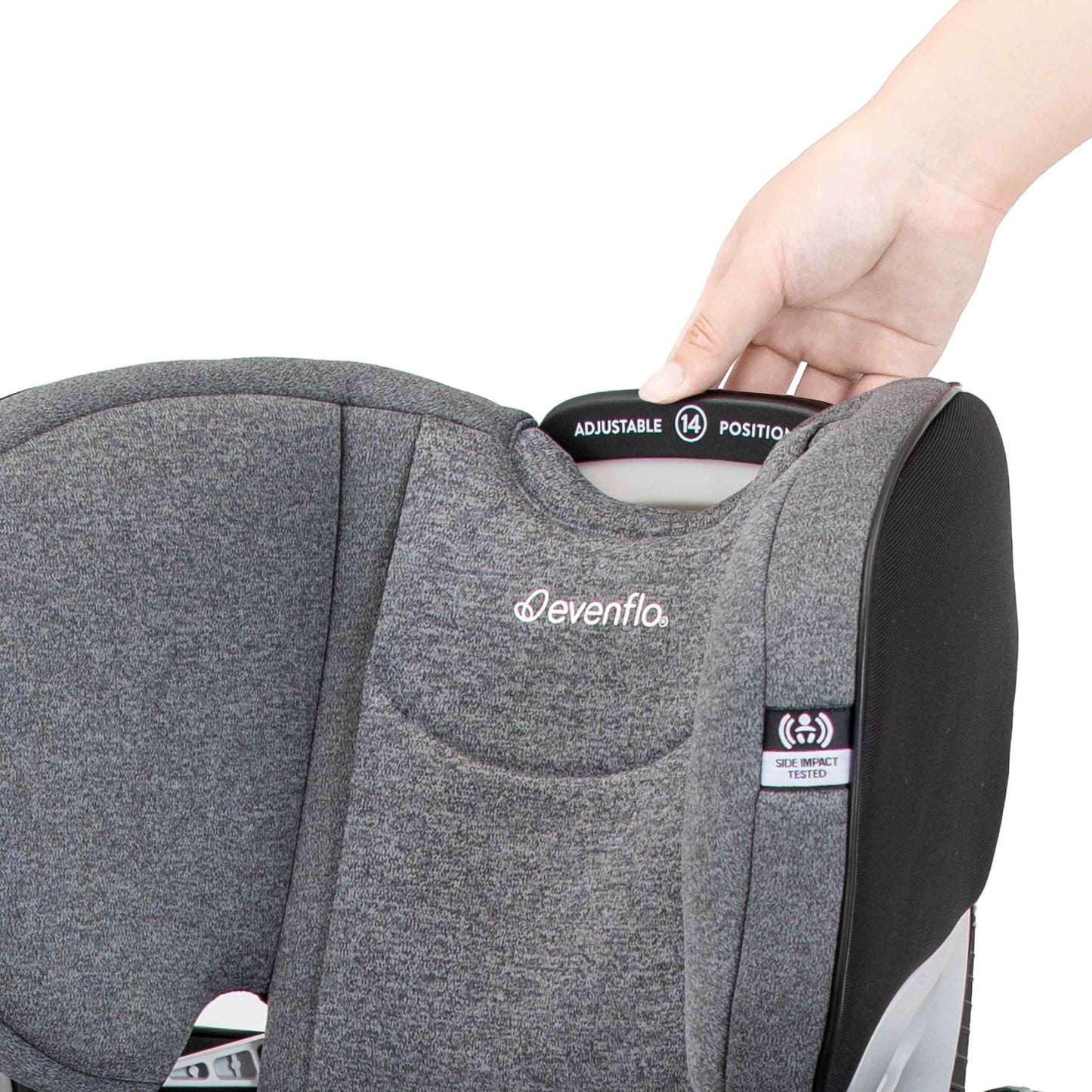 Evenflo - Gold Revolve360 Extend All-in-One Rotational Car Seat with SensorSafe - Moonstone Gray