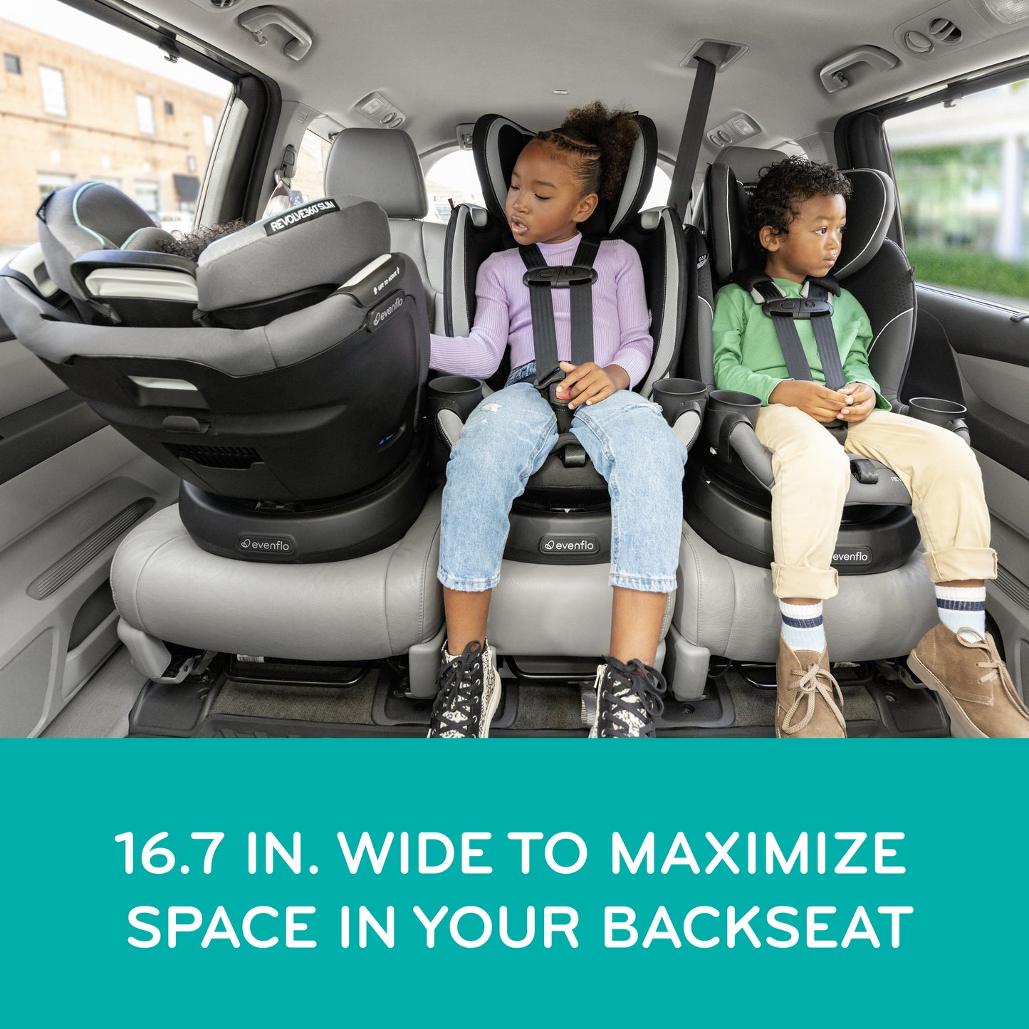 Evenflo - Revolve360 Slim 2-in-1 Rotational Car Seat - Salem Black