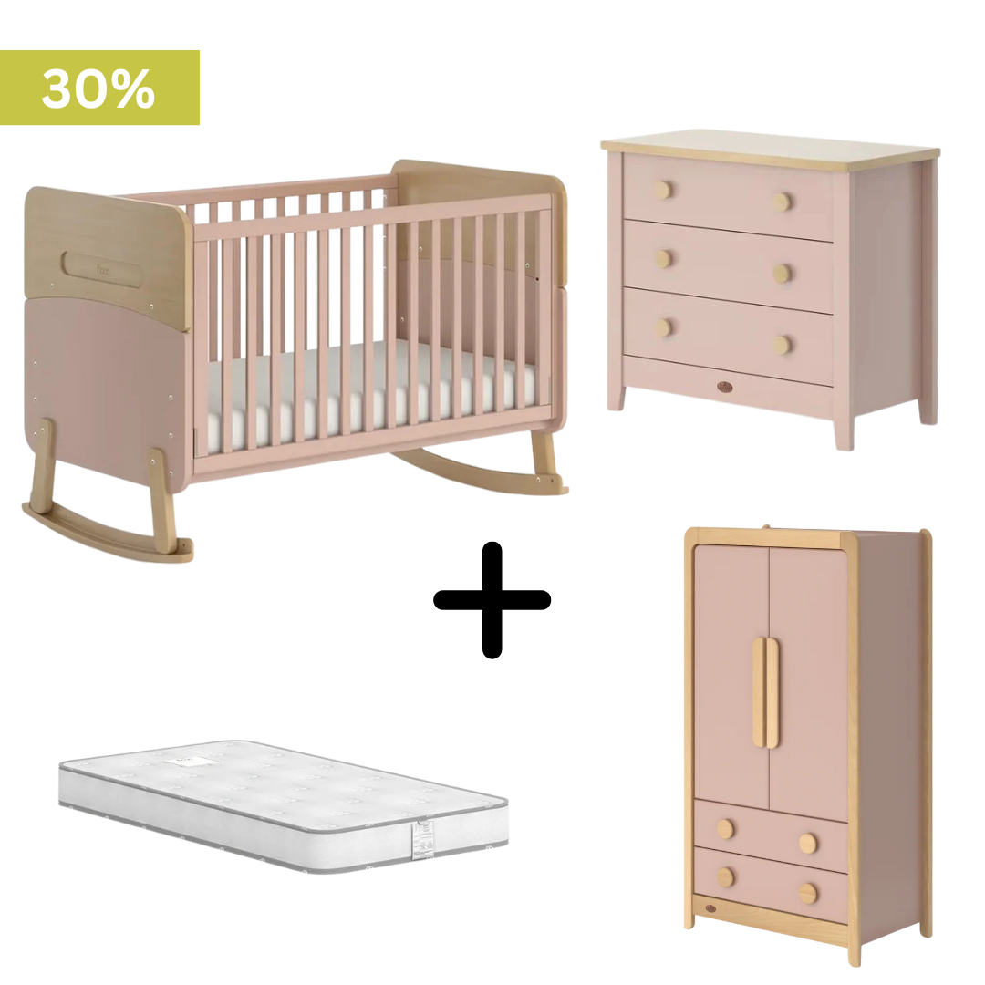 Boori - Neat 4 Piece Set with Chest of Drawer, Wardrobe and Mattress