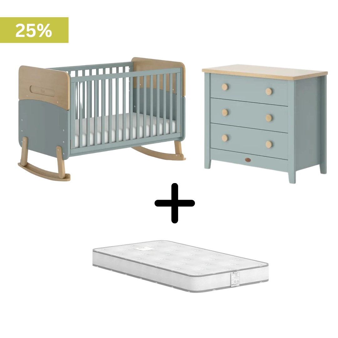 Boori - Neat 2 Piece Crib Set with 3 Chest of Drawer