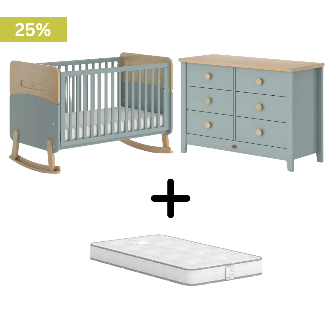 Boori - Neat 2 Piece Crib Set with 6 Chest of Drawer