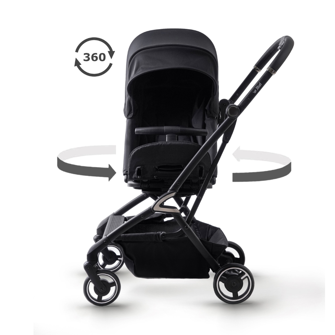 Jikel - Life 360 Reversible Compact Stroller - Black