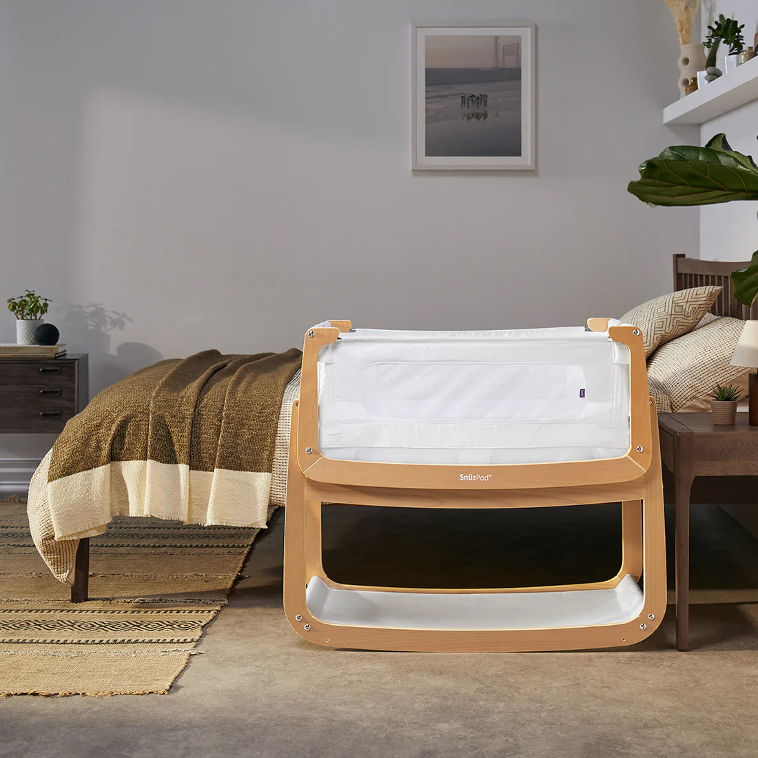 Snuz - SnuzPod4 Bedside Crib - Natural