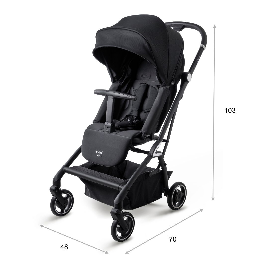 Jikel - Life 360 Reversible Compact Stroller - Black