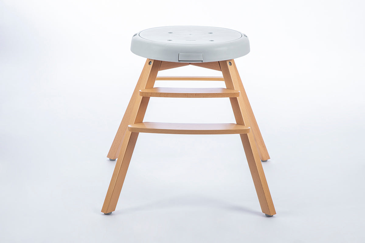 Jikel - Bibz 360 Rotating Wooden Highchair - Charcoal