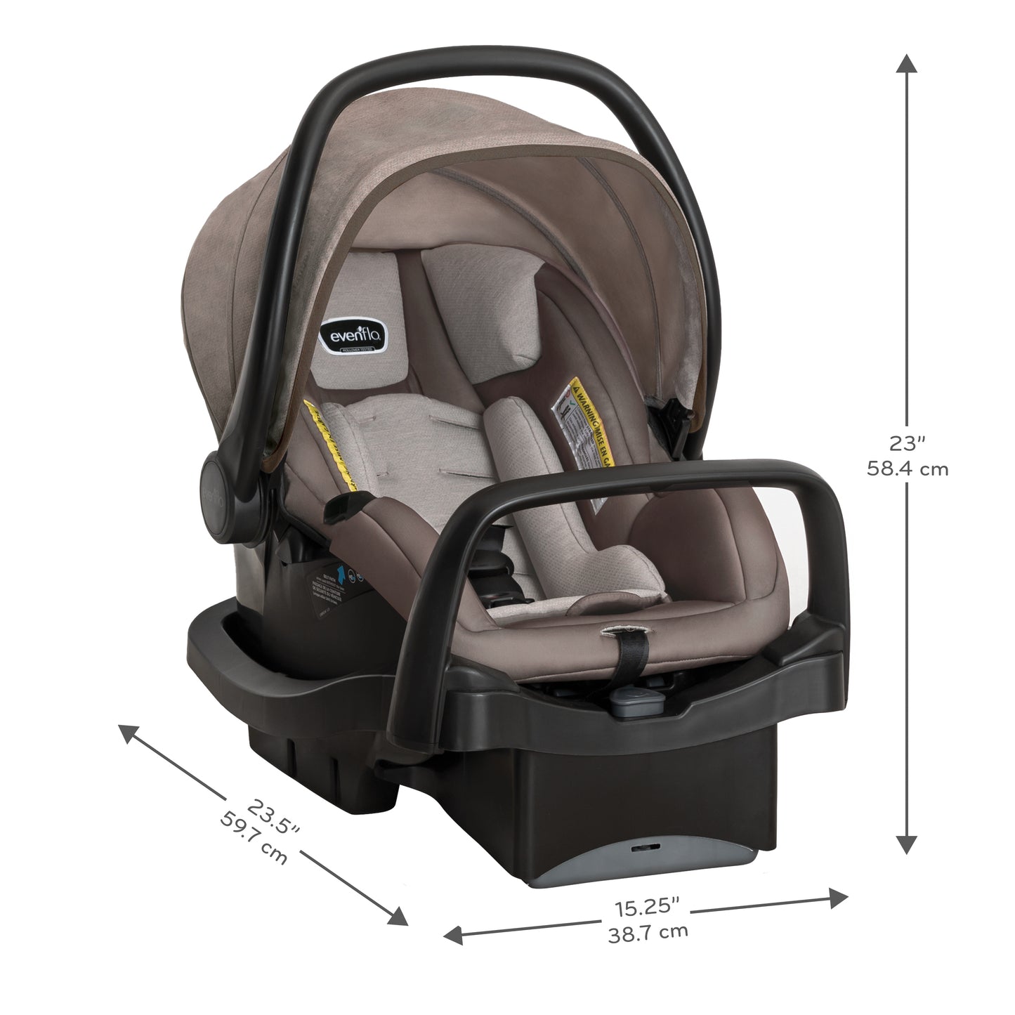Evenflo - Pivot Modular Travel System with LiteMax Infant Car Seat - Casual Gray