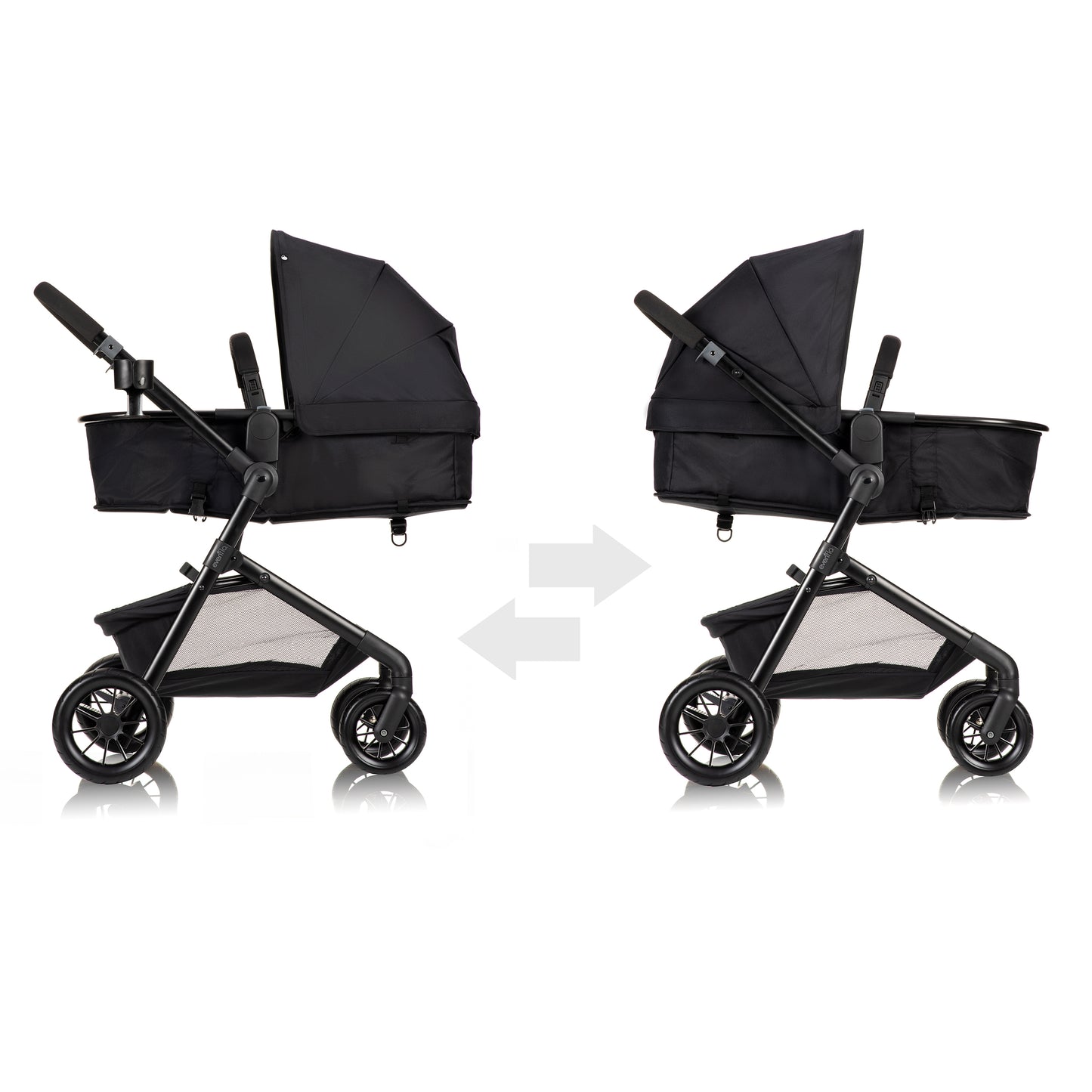 Evenflo - Pivot Modular Travel System with LiteMax Infant Car Seat - Casual Gray