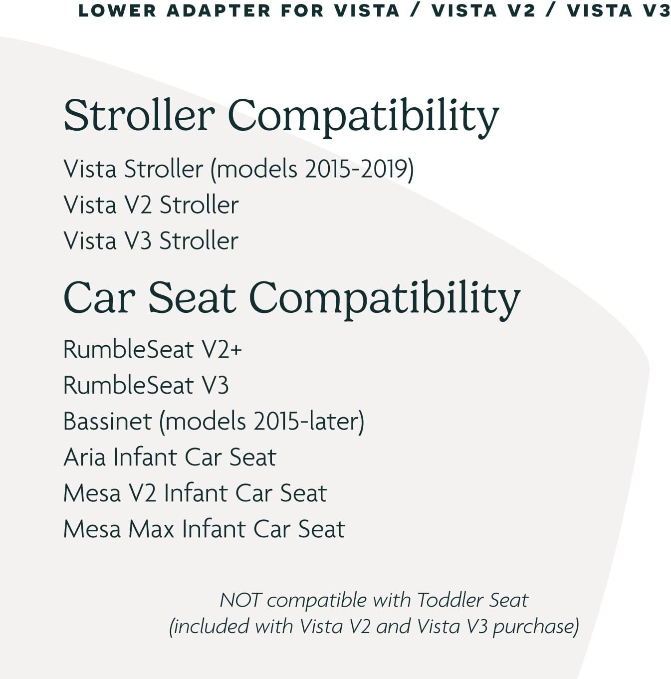UPPAbaby - Lower Adapters For Vista V2/V3 Mesa Car Seat And Bassinet