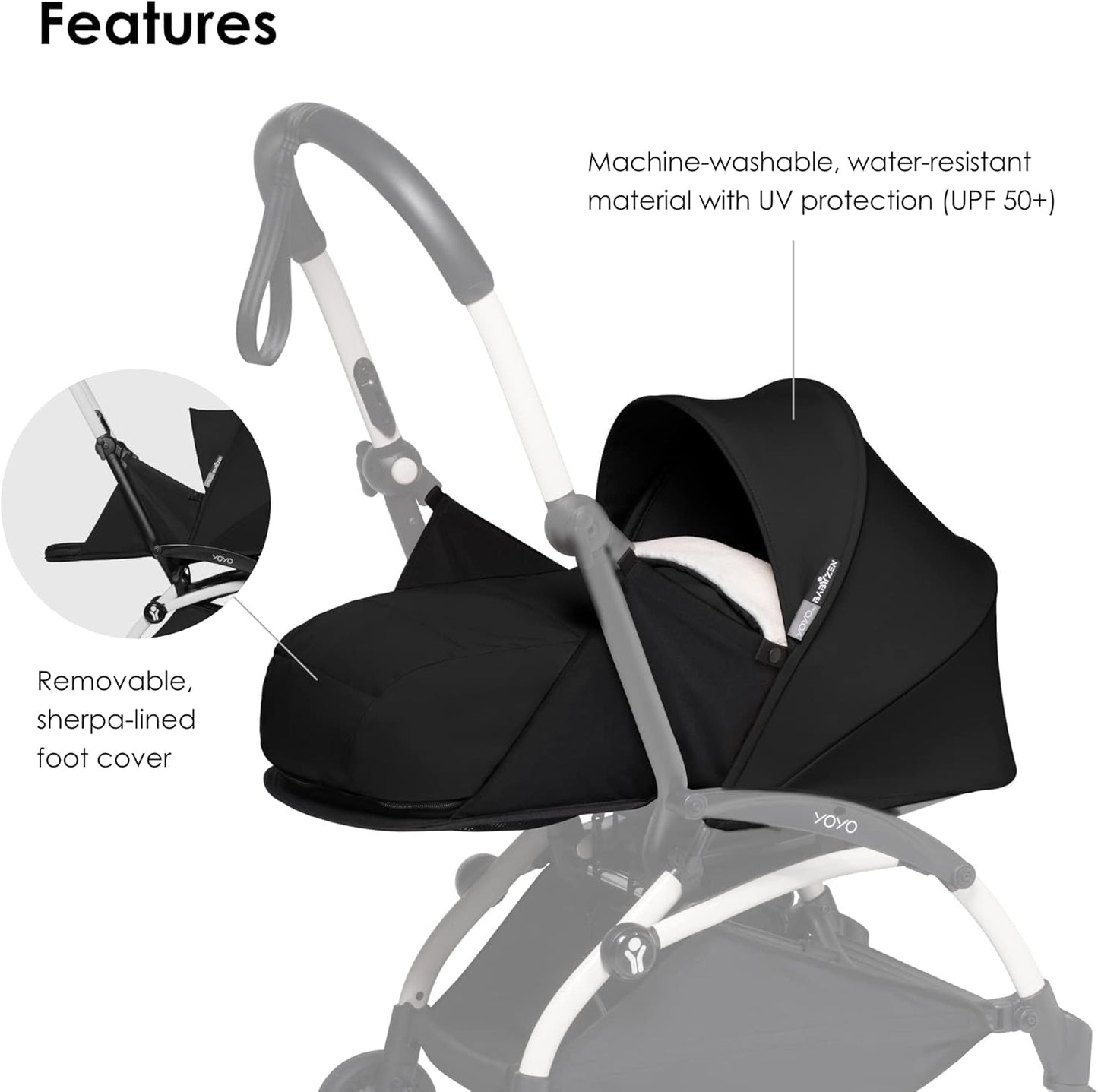 Stokke YOYO3 Stroller Frame with Babyzen YOYO Newborn Pack