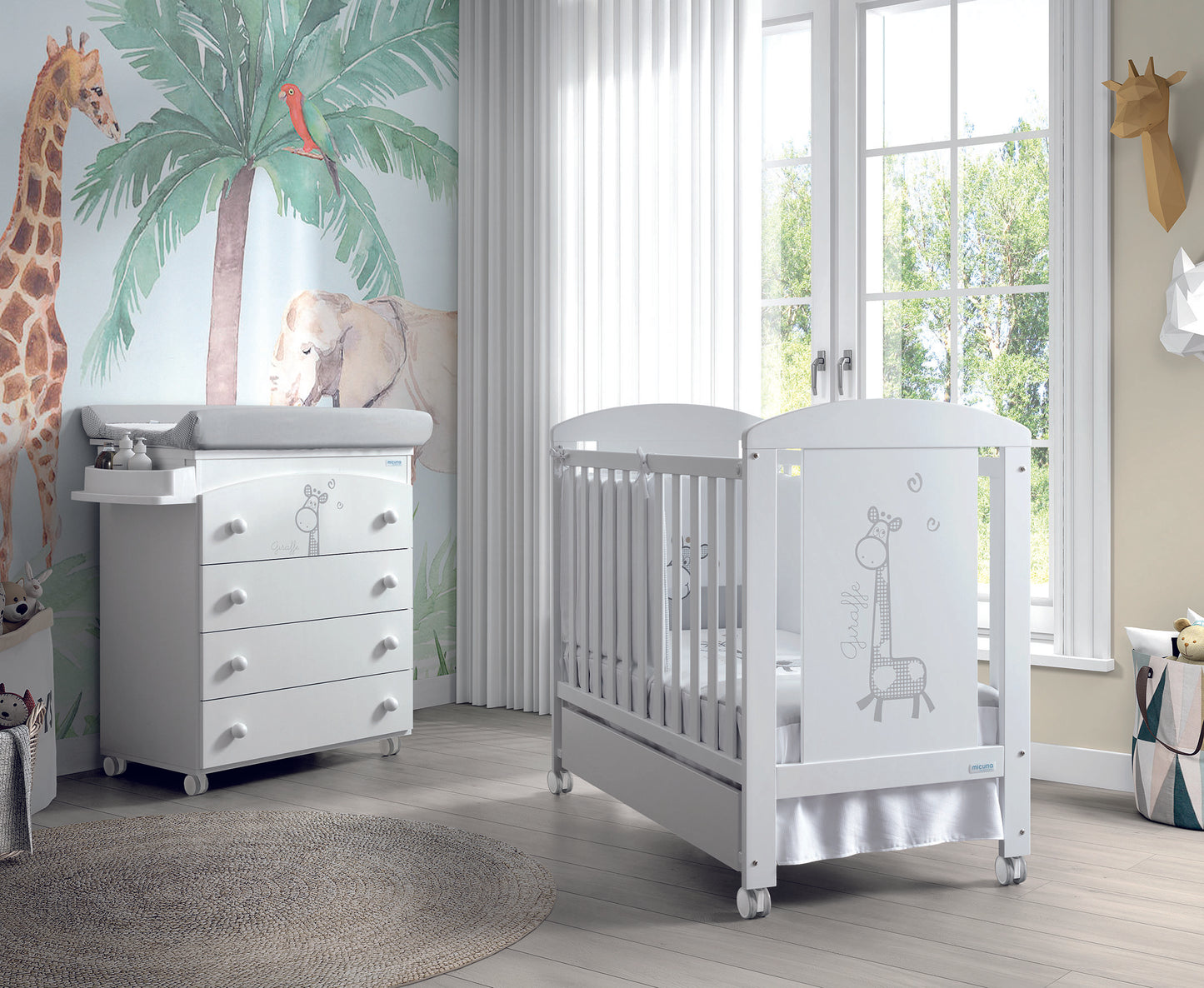 MICUNA - BABYBATH B-970* SABANA WHITE GREY STARS