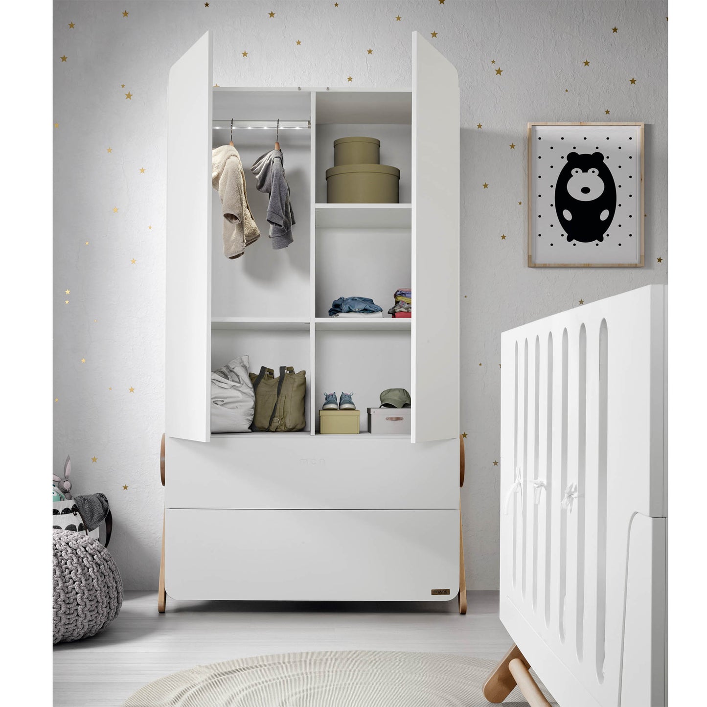 MICUNA - WARDROBE SWING WHITE/WATERWOOD