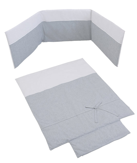 MICUNA - KIT DUVET + HEAD PROTECTOR 140X70 NATURE GREY