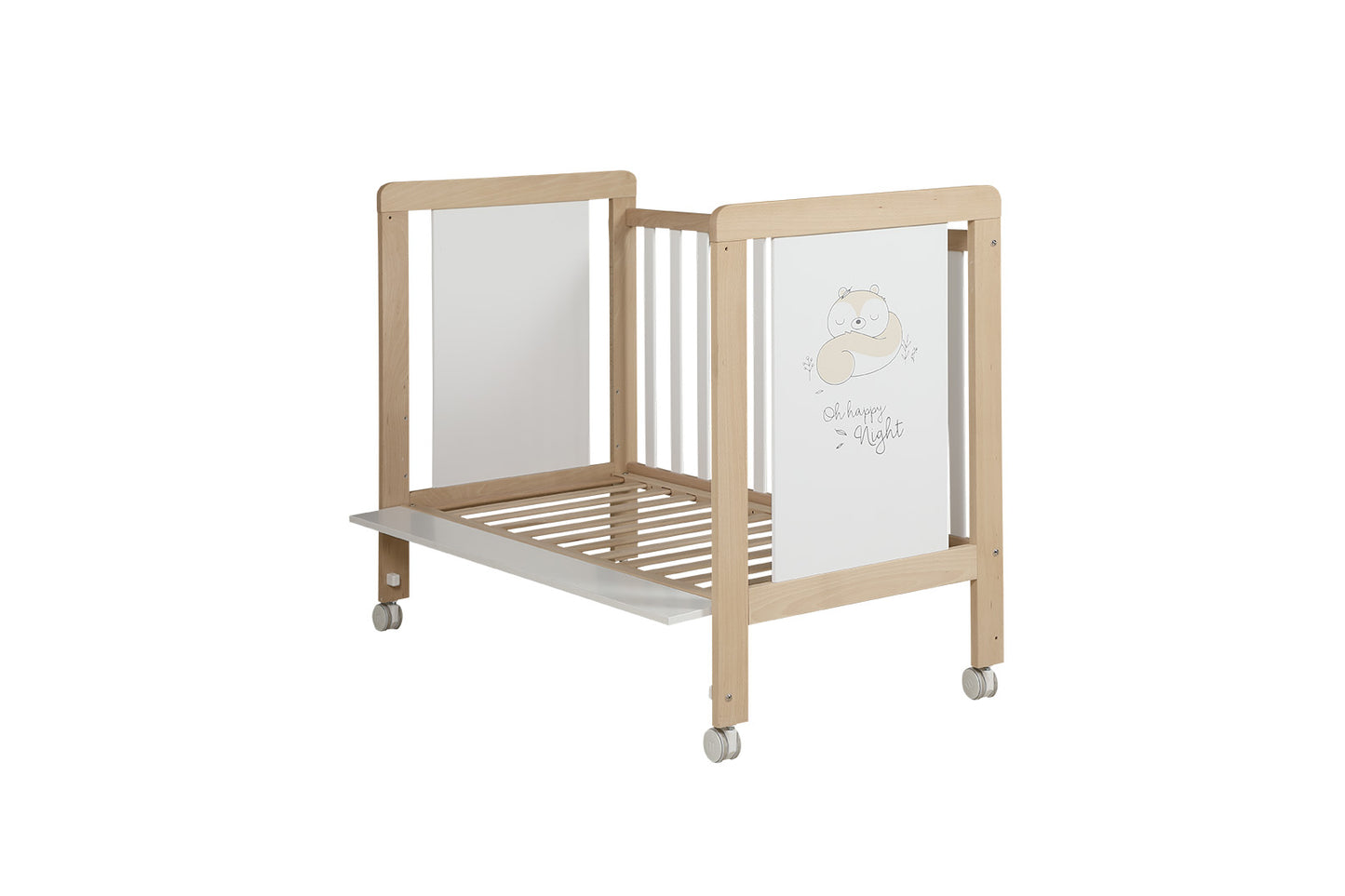 MICUNA - HAPPY COT 120X60 WHITE/WATERWOOD BABYBACTER