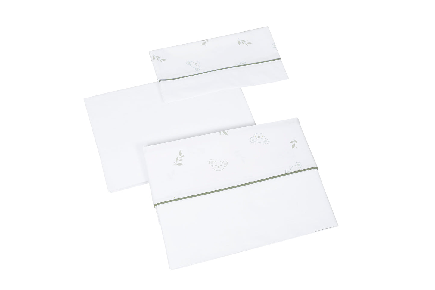 MICUNA - 3 PIECES SHEET SET 120X60 GREEN LIFE UNIQUE