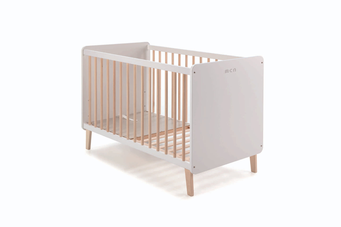 MICUNA - BIG TREVI COT 140 X 70 WHITE/NATURAL WAX
