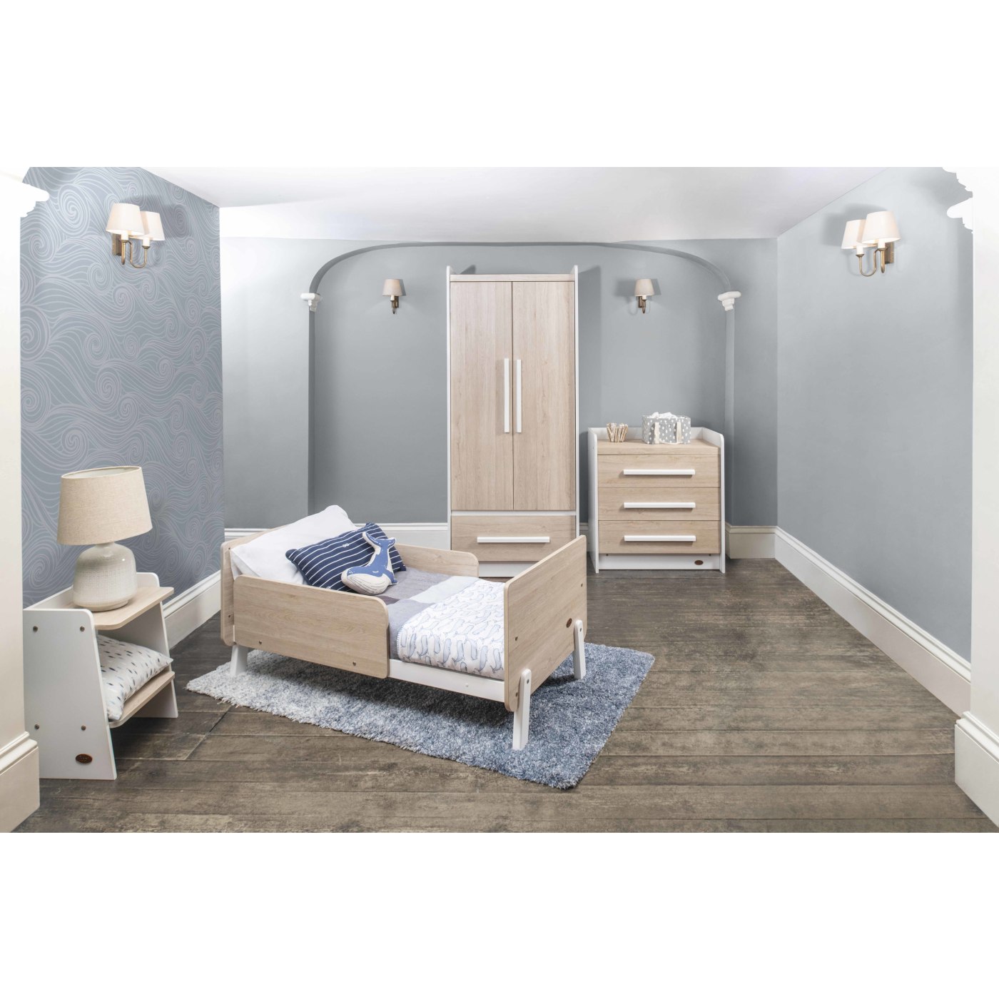 Boori - Natty Cot with Universal Changer Set Barley & Almond