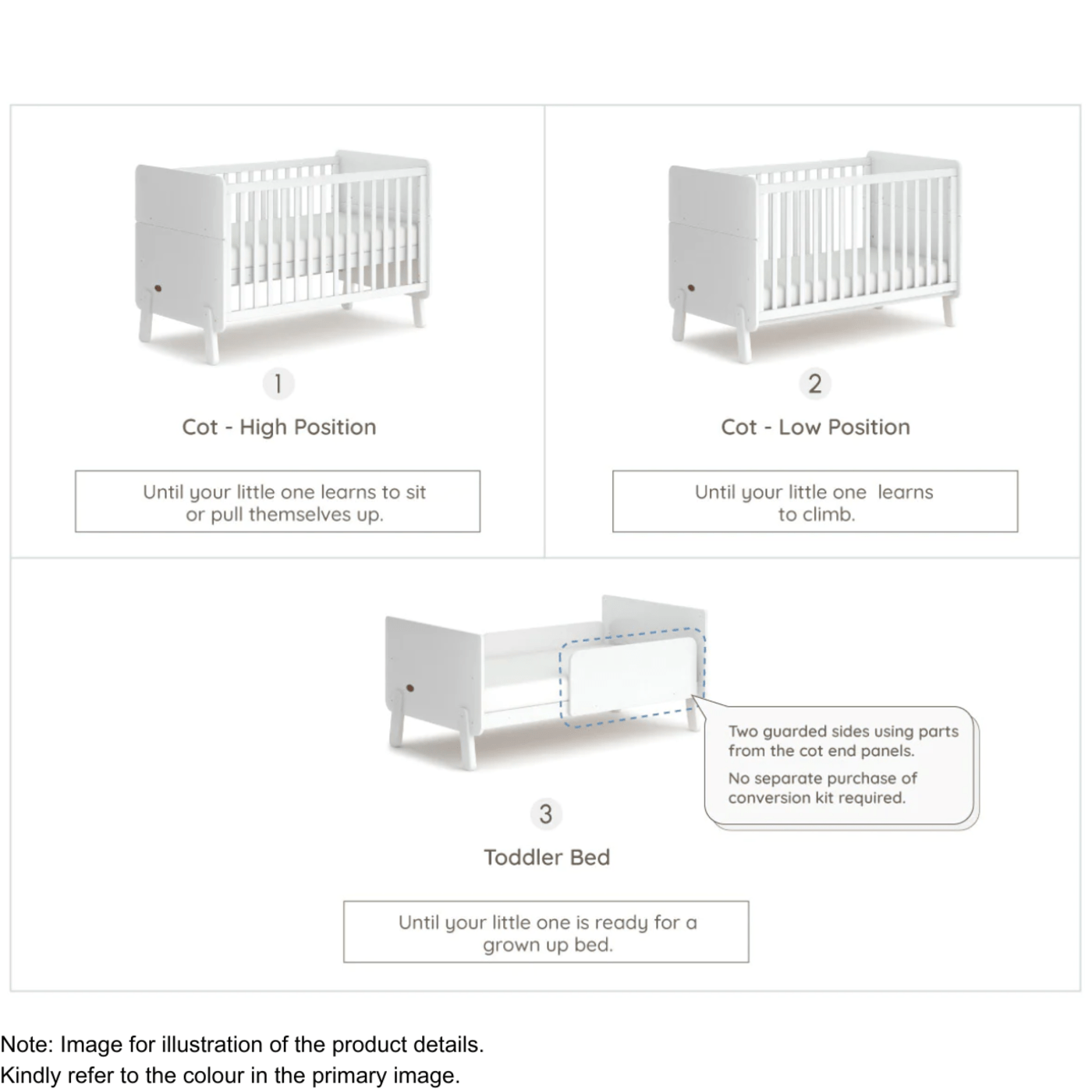 Boori - Natty Cot with Universal Changer Set Barley & Almond