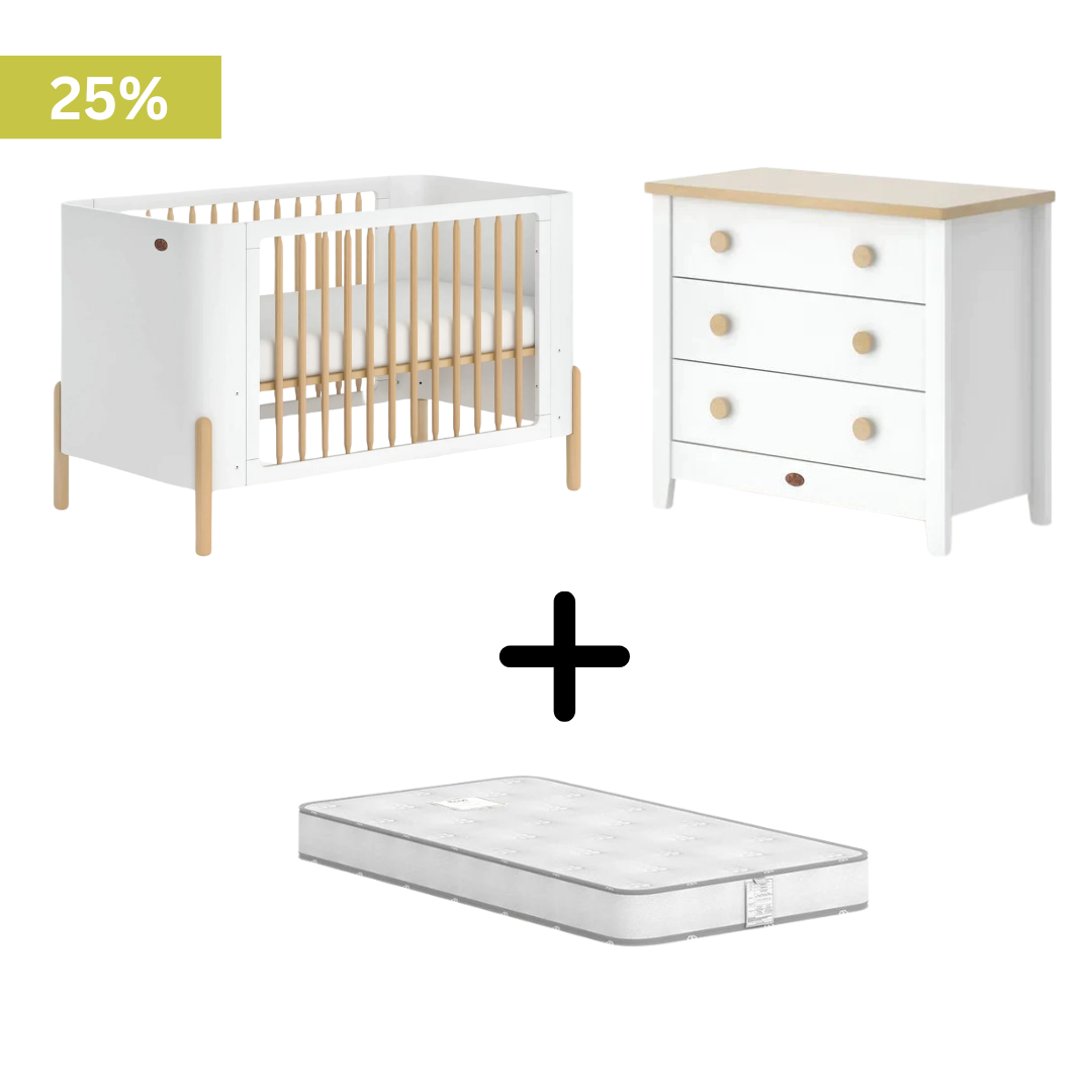 Boori - Nova 2 Piece Crib Set with 3 Chest of Drawer