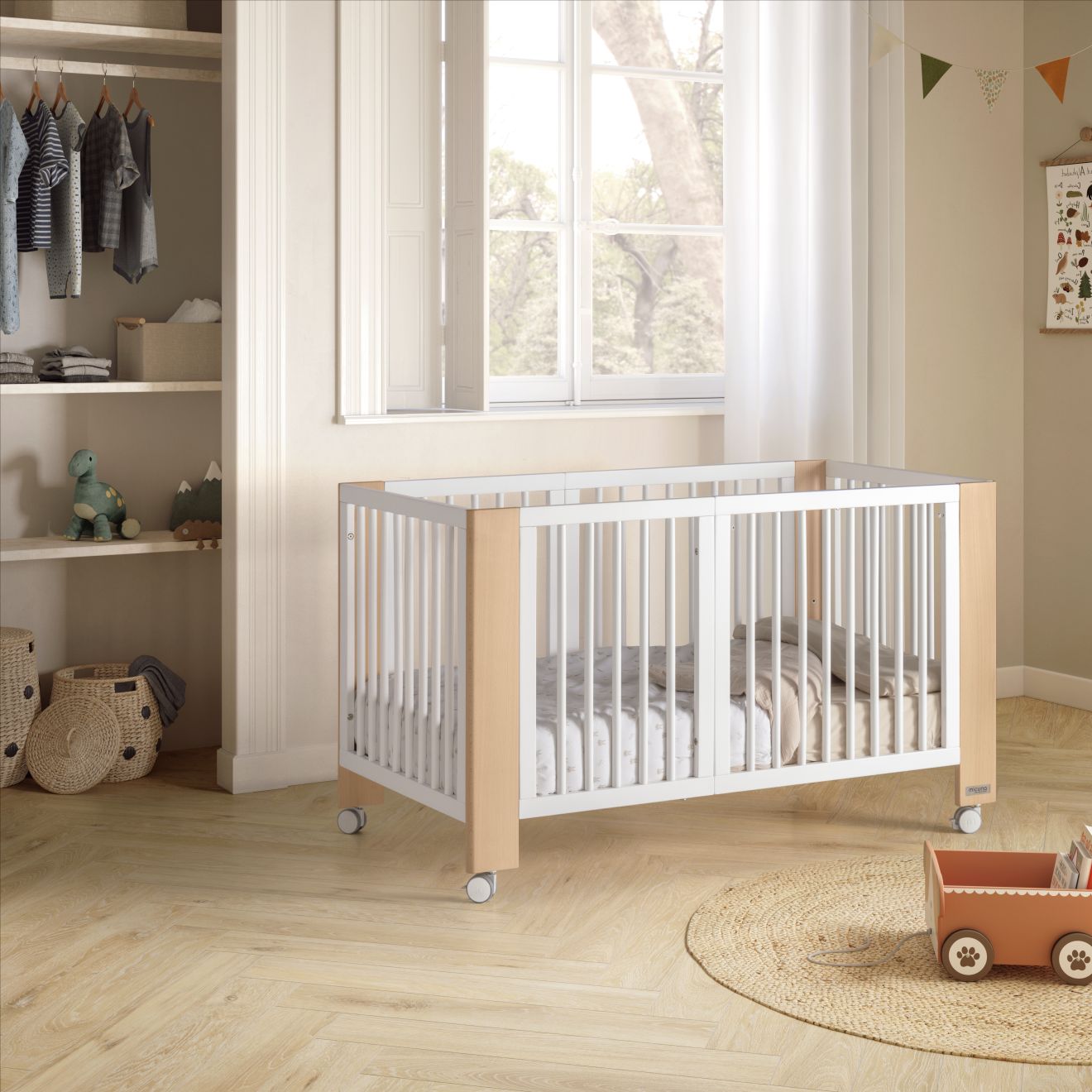 MICUNA - CONVERBABY COT NATURAL WAX 140X70