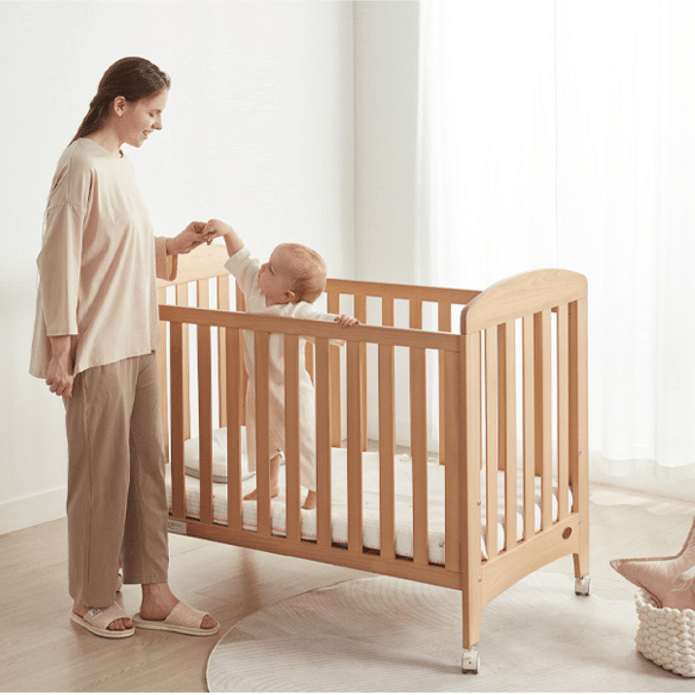 Boori - Seagull Cot Bed_Almond