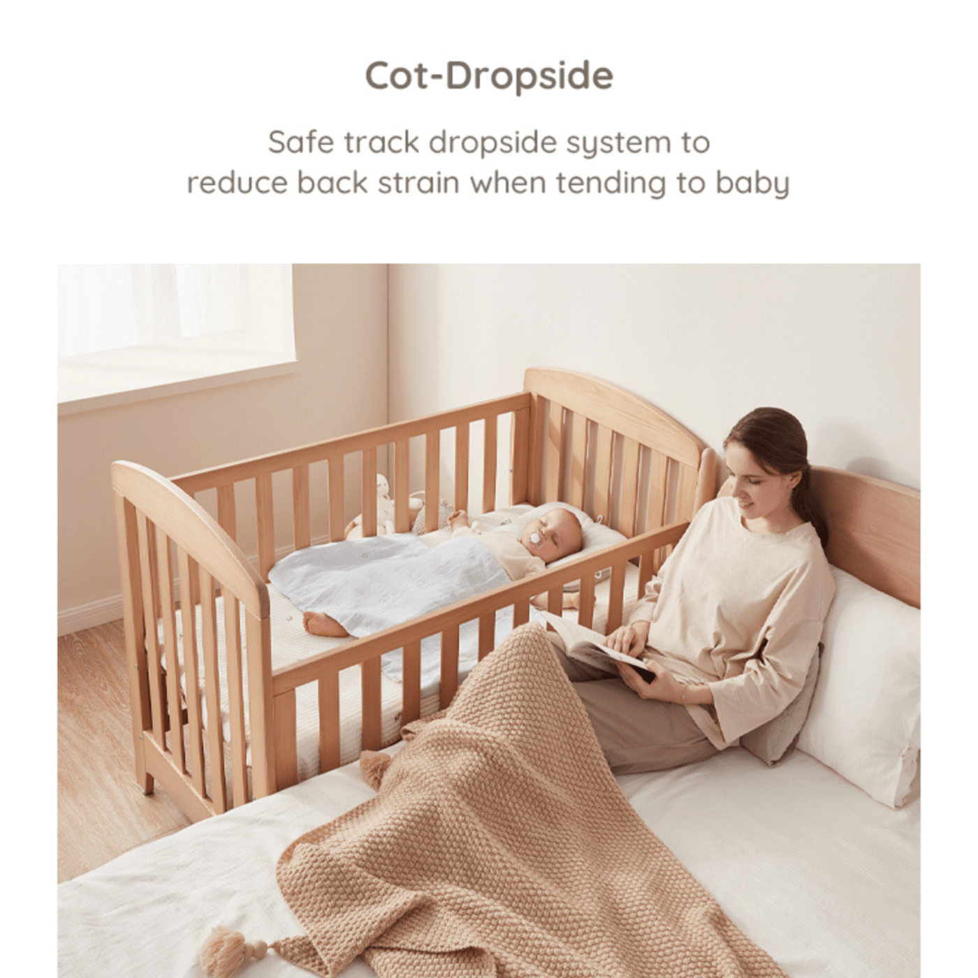 Boori - Seagull Cot Bed_Almond