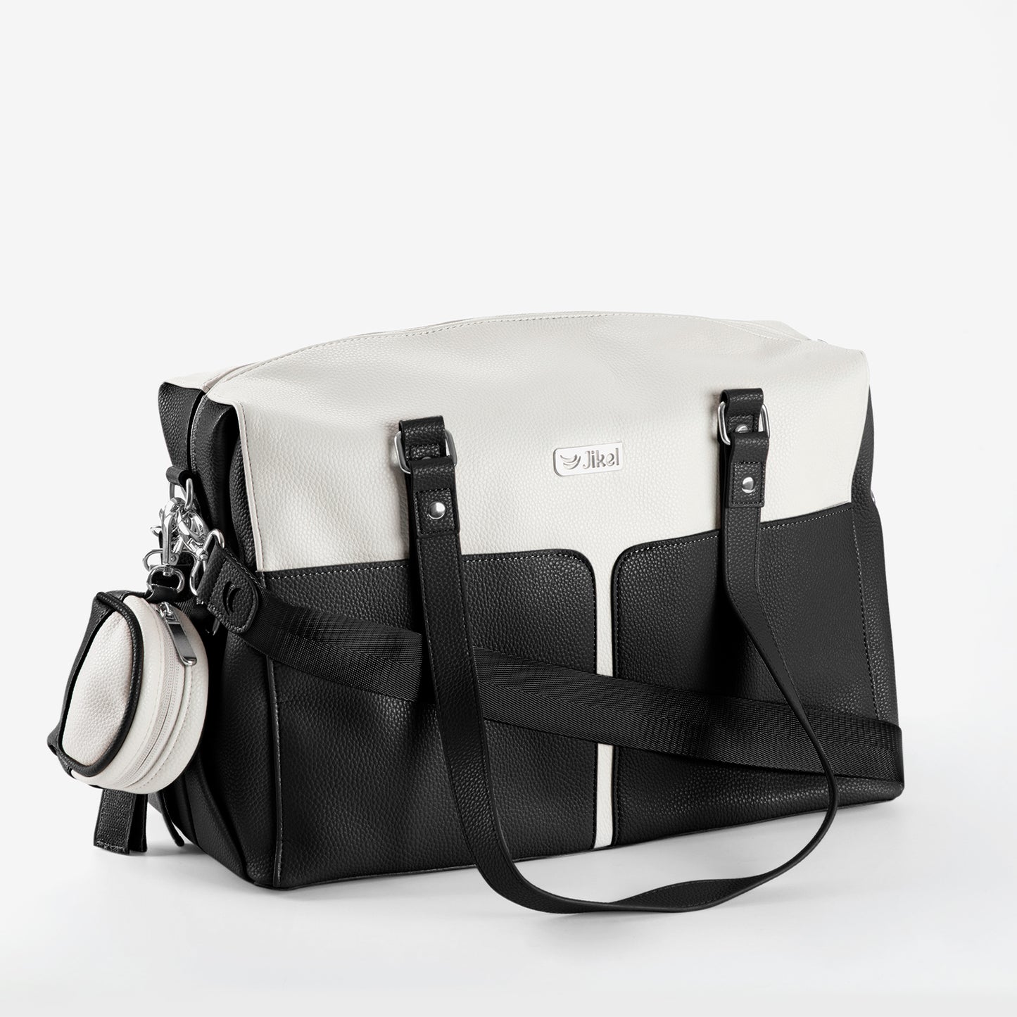 Diaper Bag With Changing Mat & Bottle Storage - Black