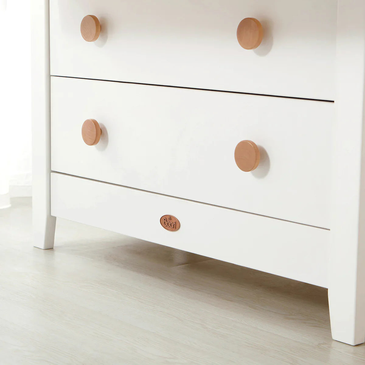 Boori - Casa Baby Cot Barley White and 3 Drawer Chest Barley White