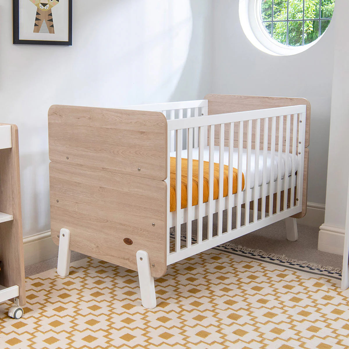 Boori - Natty Cot with Universal Changer Set Barley & Almond