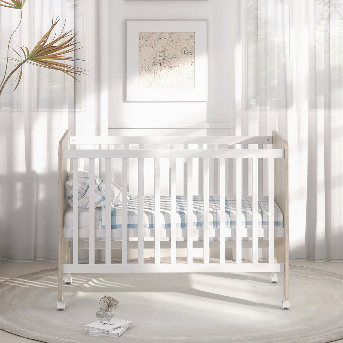 Boori - Natty Compact Baby Cot_ Barley White