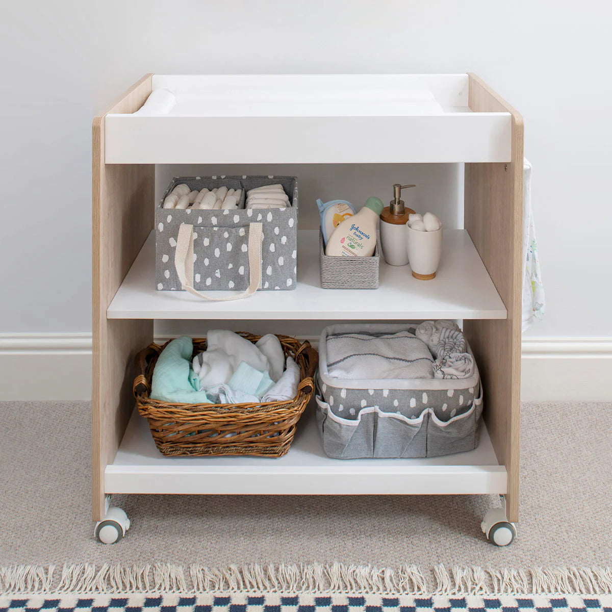 Boori - Natty Cot with Universal Changer Set Barley & Almond