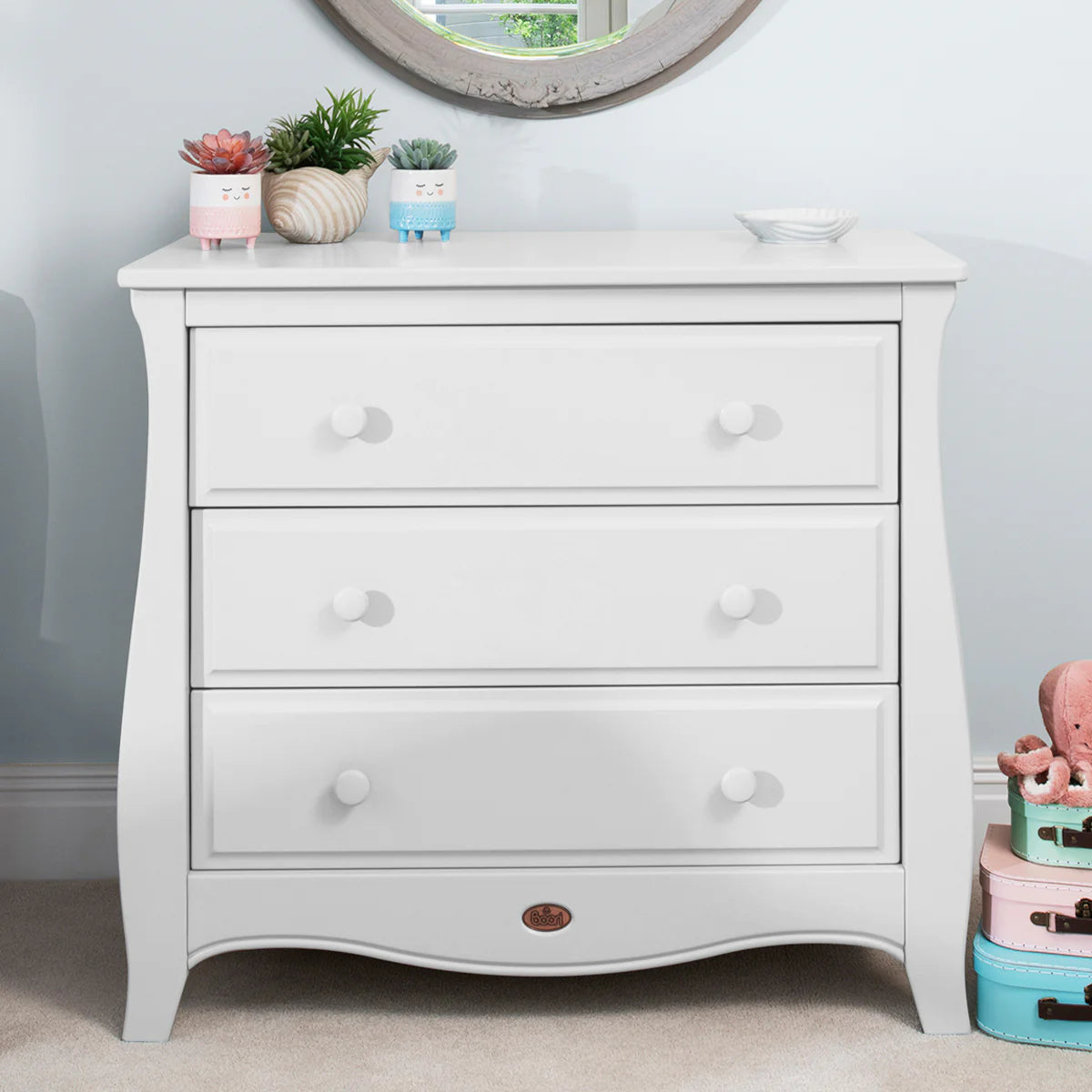 Boori - Sleigh 3 Drawer Chest Smart Assembly_Barley White