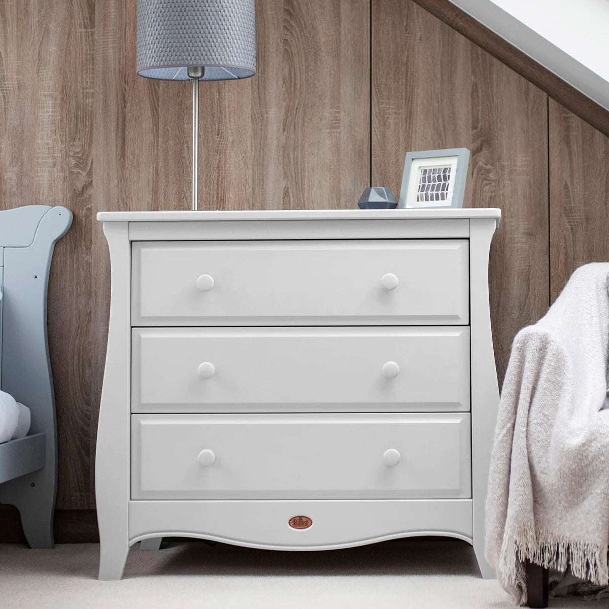 Boori - Sleigh 3 Drawer Chest Smart Assembly_Barley White