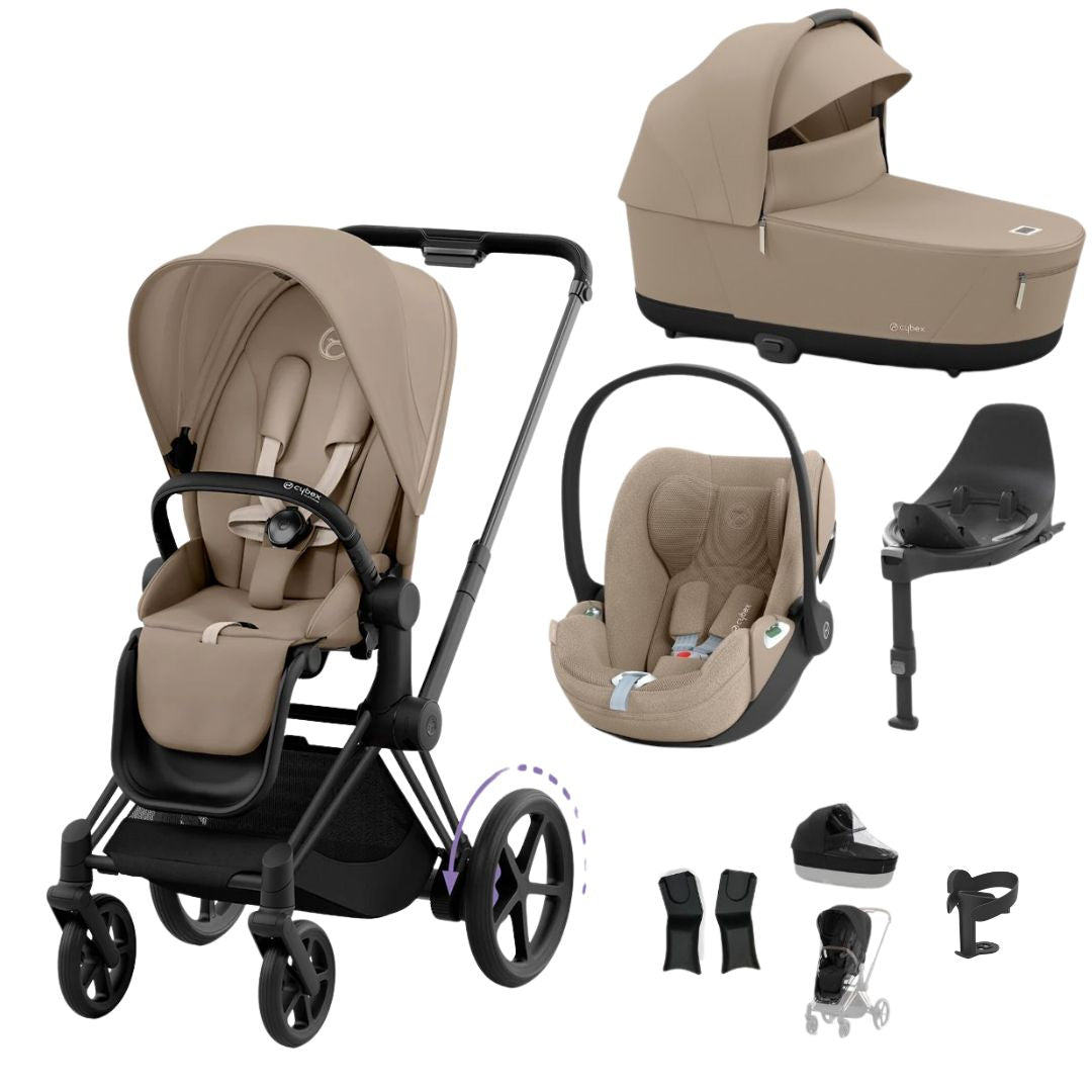 Cybex - ePriam Travel System with Cloud T plus - Cozy Beige