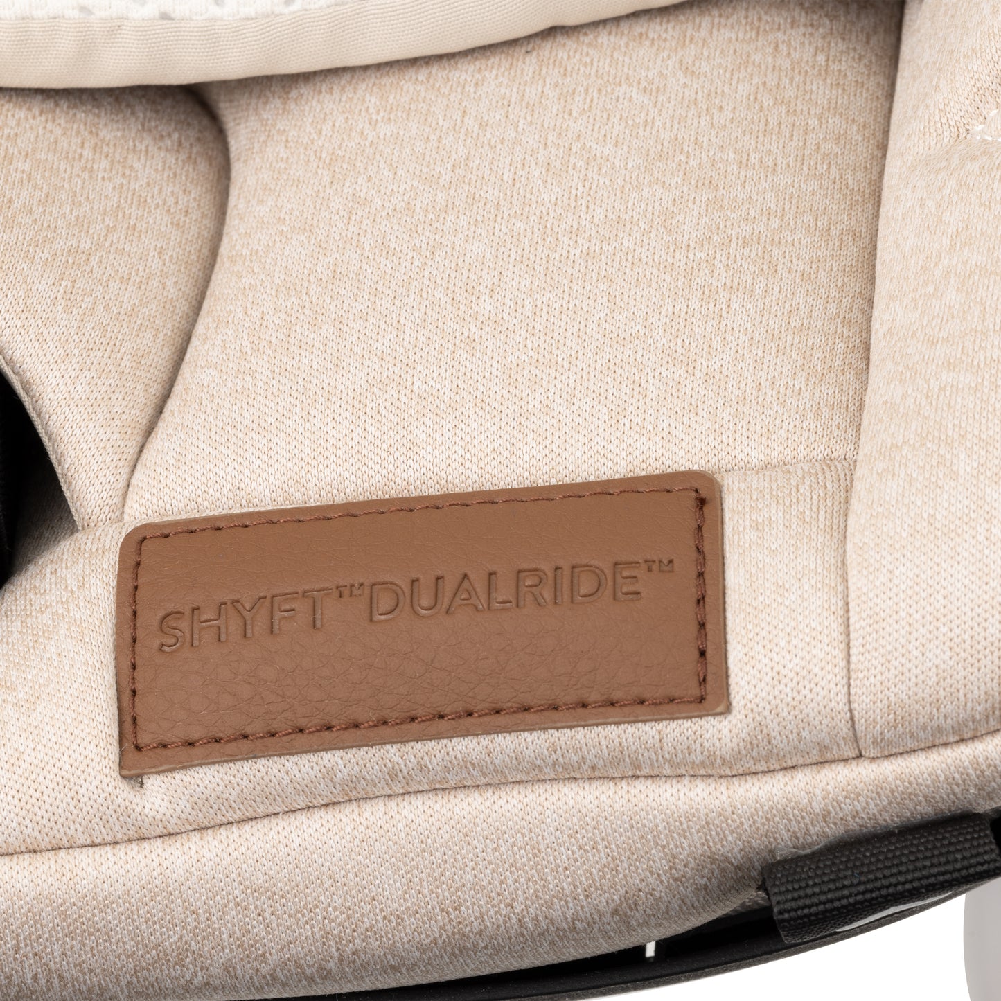 Evenflo - Shyft DualRide with Carryall Storage Infant Car Seat and Stroller Combo with Green & Gentle Fabric - Champagne